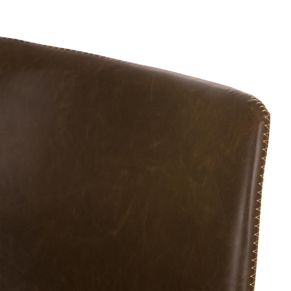 Glitzhome Set of 2 Traditional Faux Leather Upholstered Dining Side ...