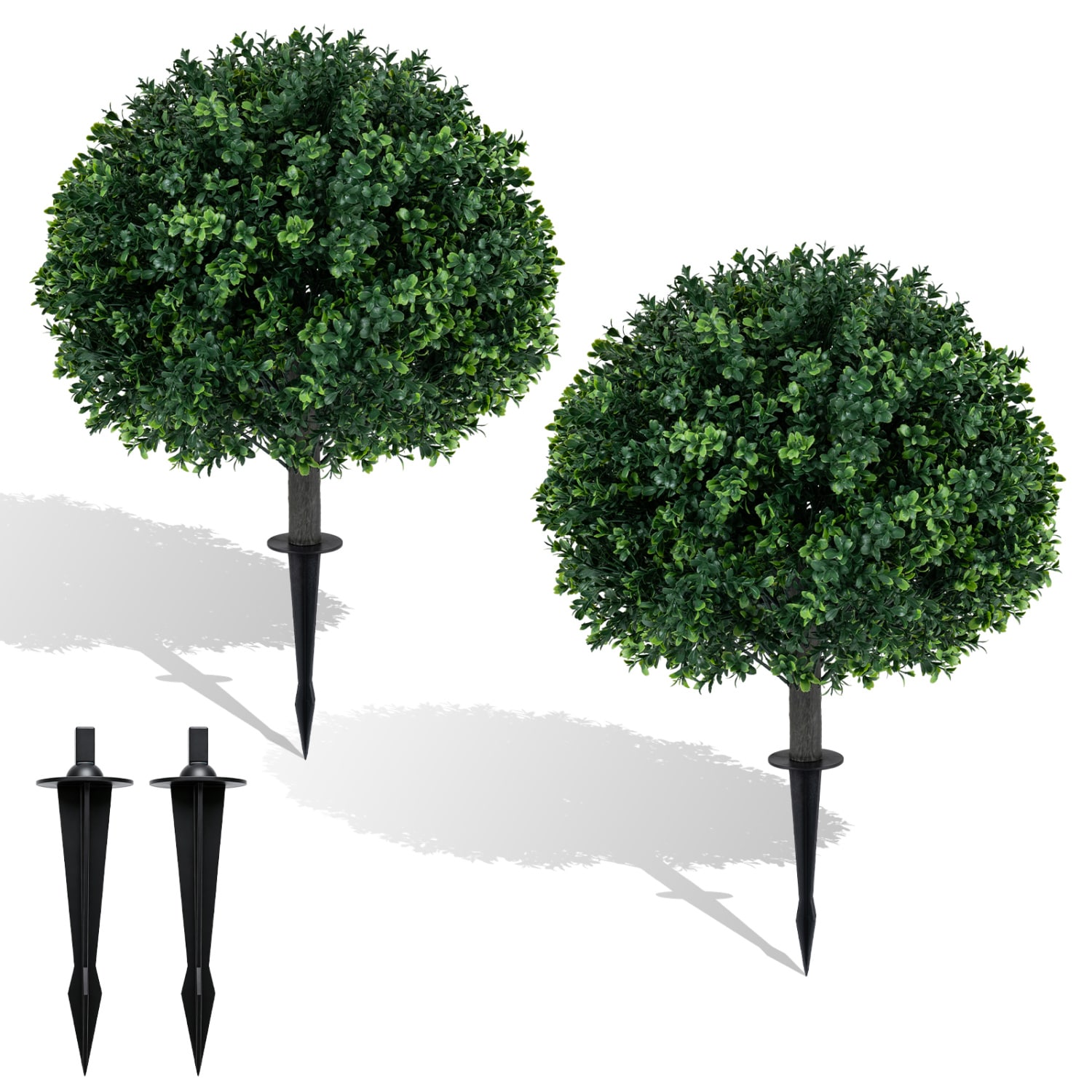 Slickblue 27 Inch Green Indoor/Outdoor Living Room Boxwood Artificial ...