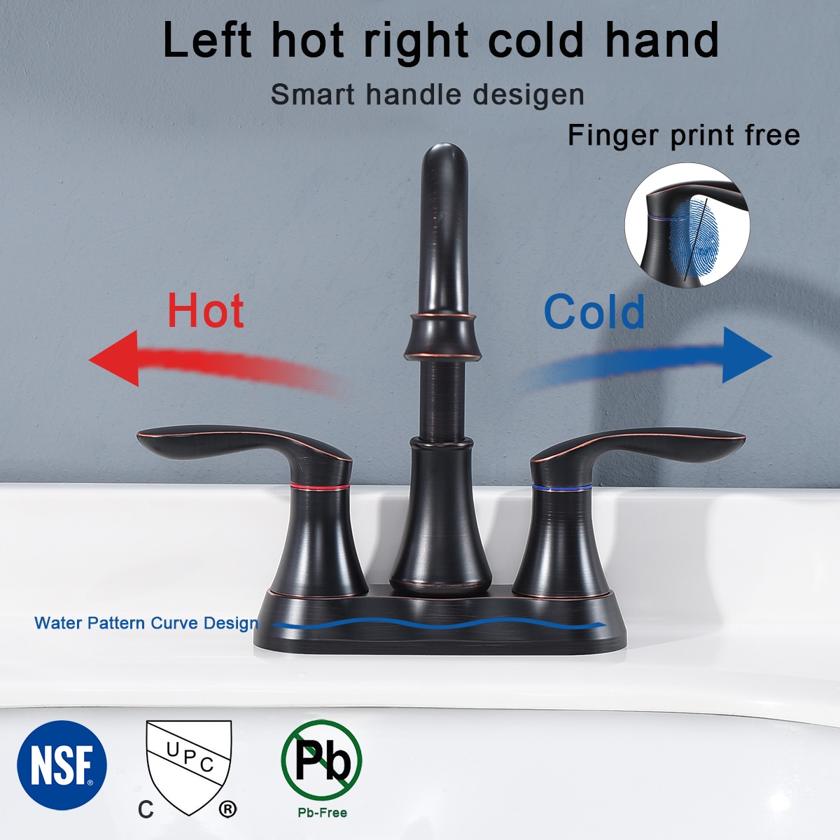 WELLFOR ZQB4011ORB Lavatory-Faucets - View #3