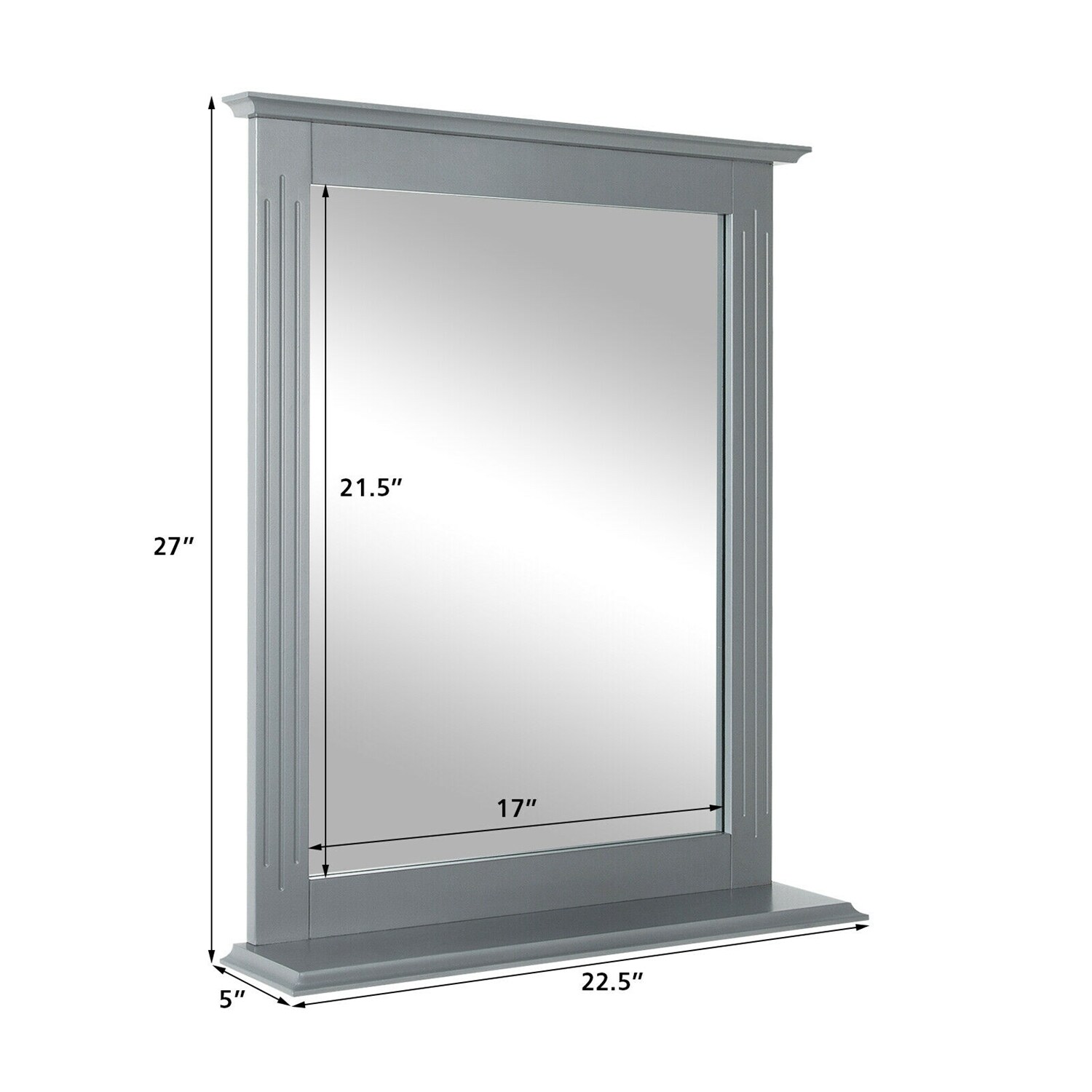 Forclover HYFC-BA553GR Framed-Bath-Mirrors - View #8