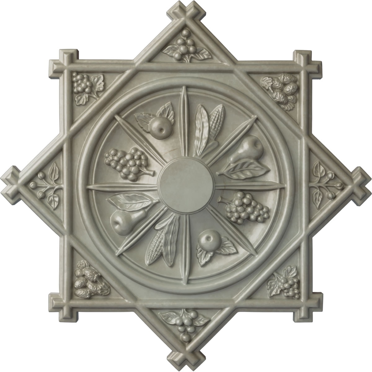 Ekena Millwork CM38ANFLS Antilles 38.25-in W x 38.25-in L Painted Flash Gold Polyurethane Whole Ceiling Medallion