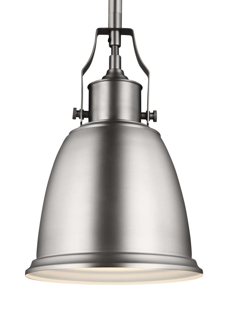 Generation Lighting P1357SN Hobson Satin Nickel Transitional Lantern Mini Hanging Pendant light
