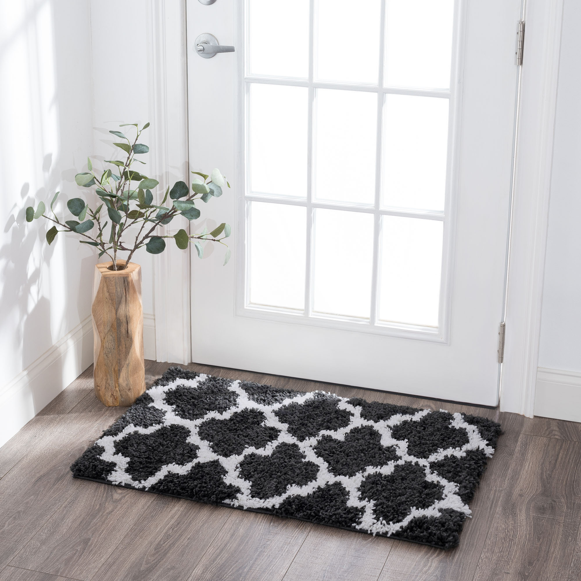 Tayse Rugs Plush Grip Gray 8 ft. x 10 ft. Solid Indoor Rug Pad