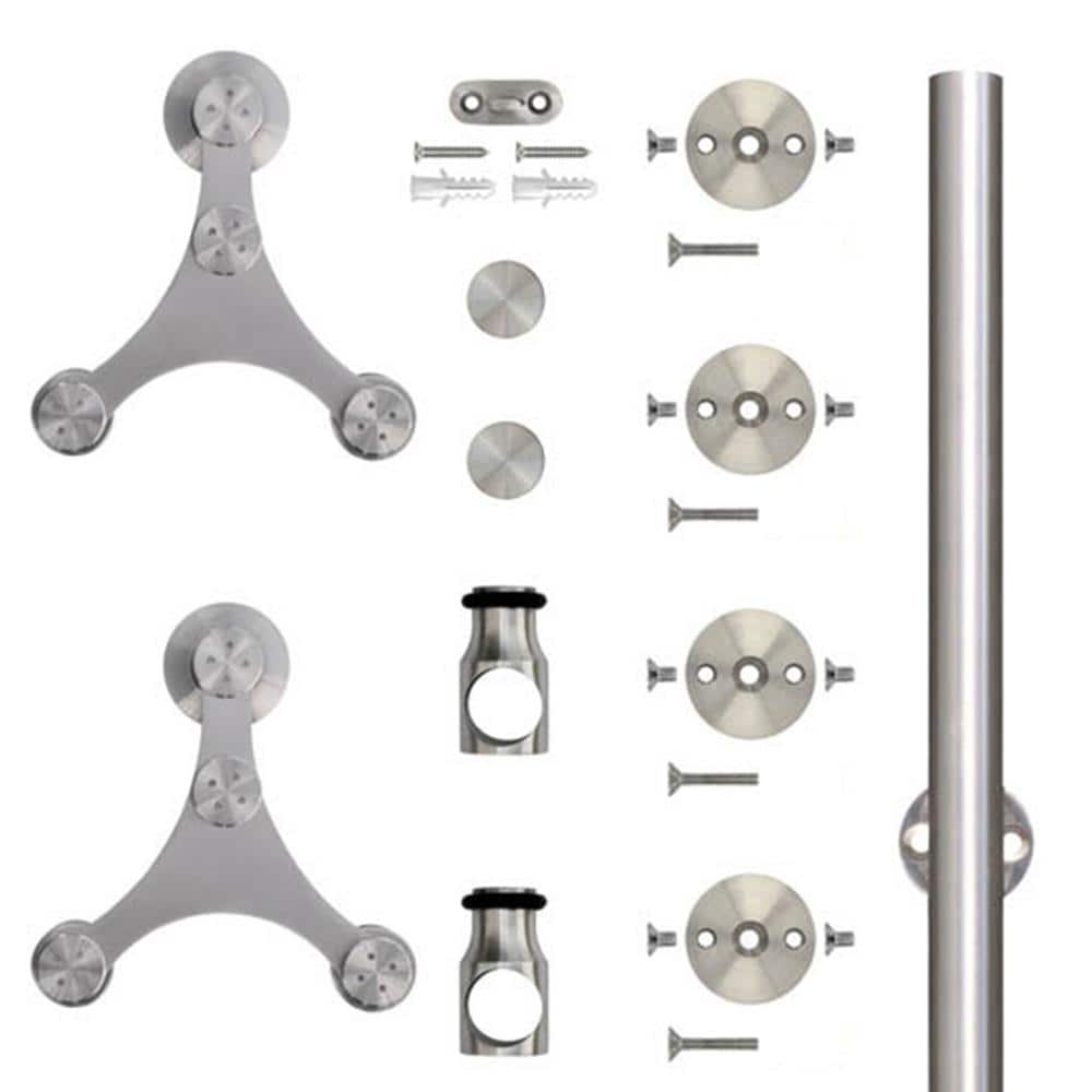 Stainless Glide NT140007WGSS 78-in Stainless steel Stainless Steel Indoor Standard Single Barn door hardware kit