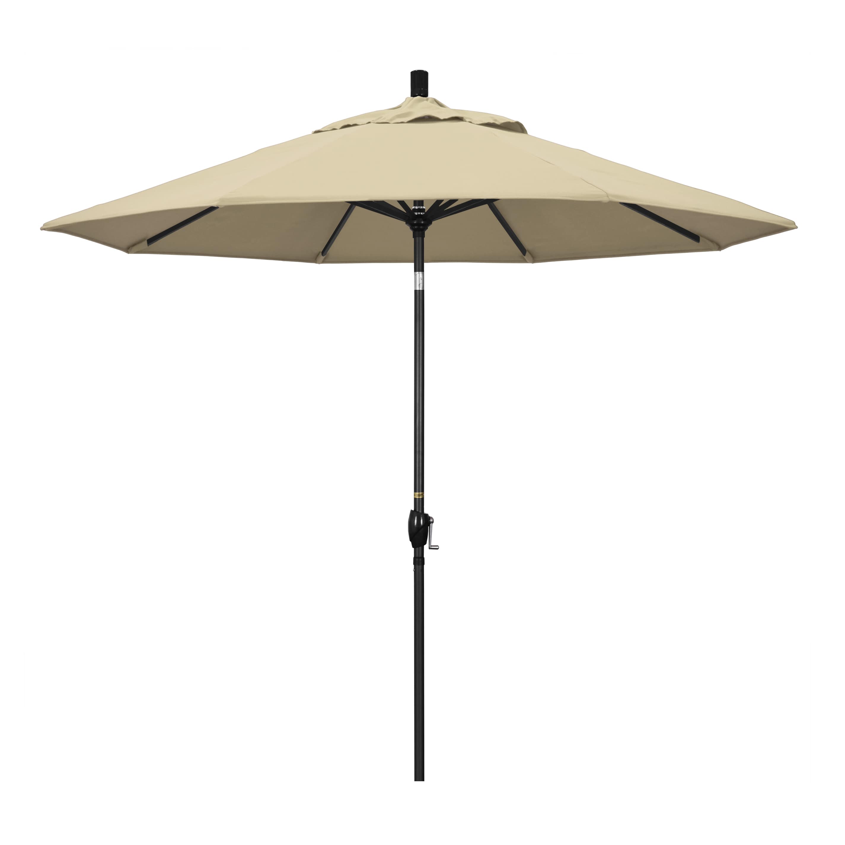 California Umbrella GSPT908302-5422 9-ft Aluminum Beige Push-button Tilt Market Patio Umbrella