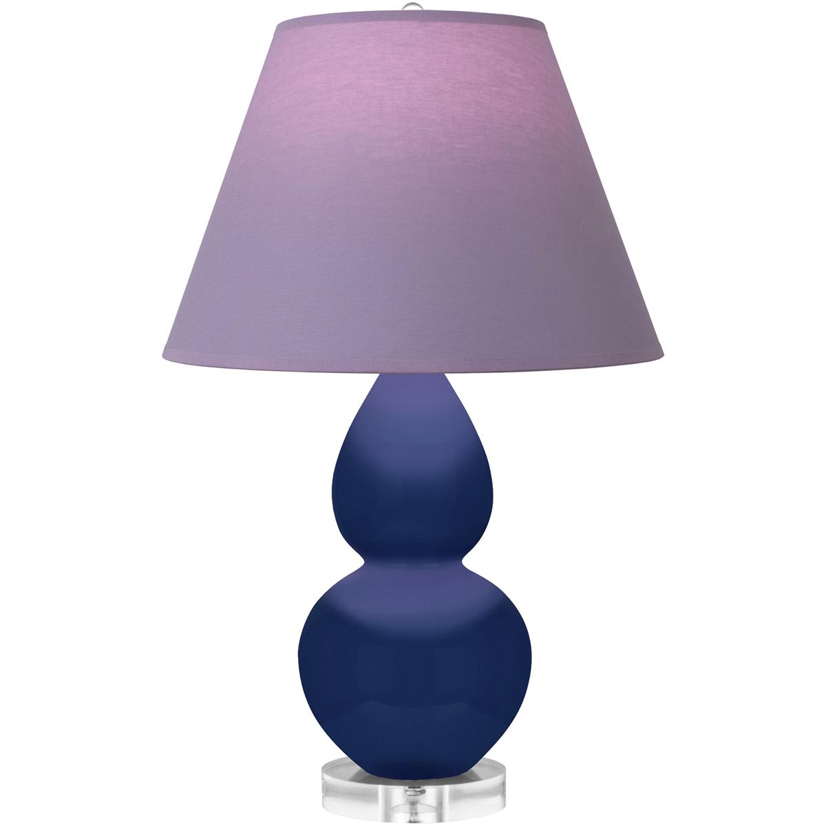 Robert Abbey Lighting Robert Abbey CT13L Small Double Gourd Table Lamp Cobalt Glazed Ceramic with Lucite Base