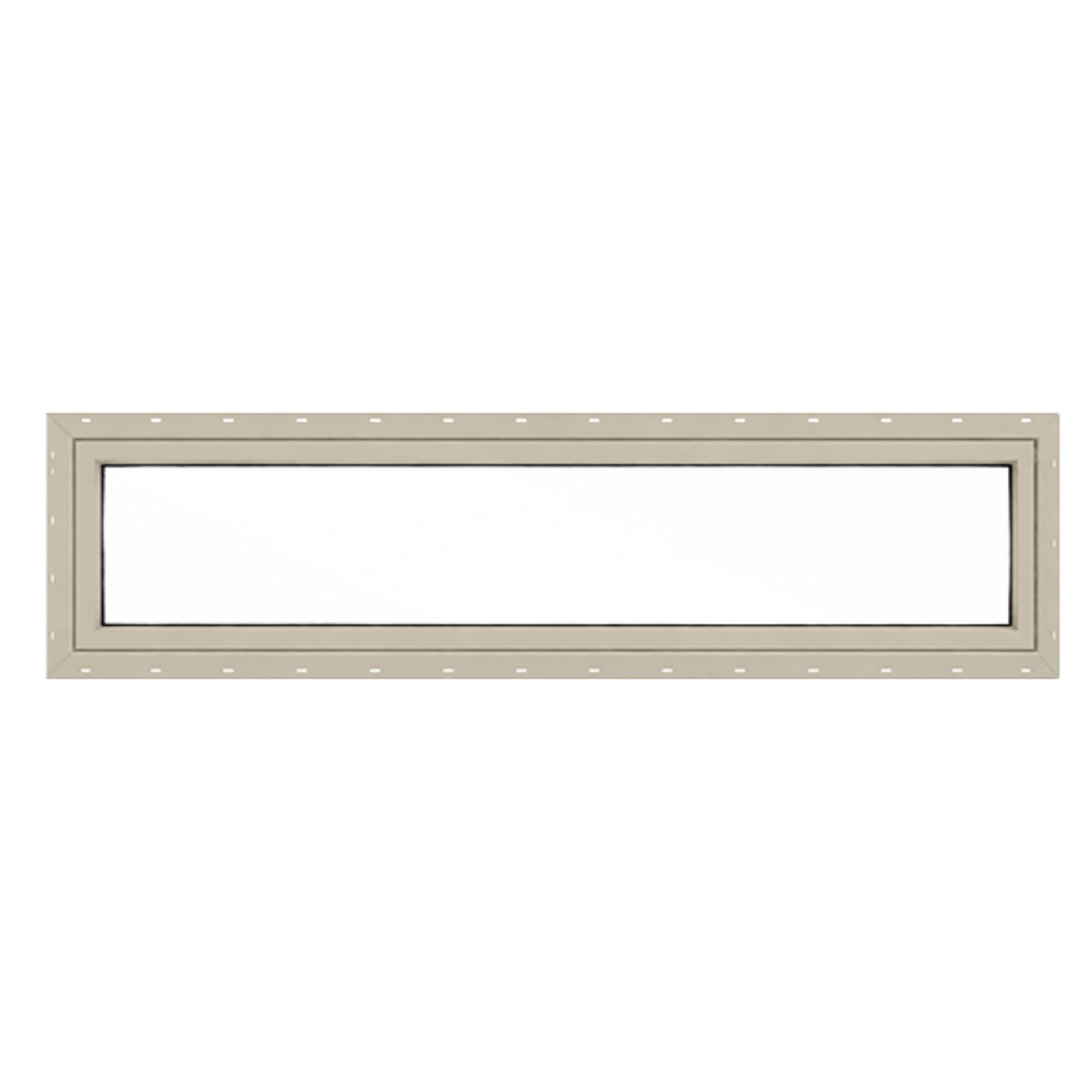 Hy-Lite Clear Glass Transom Window Tan Rectangle Accent Window