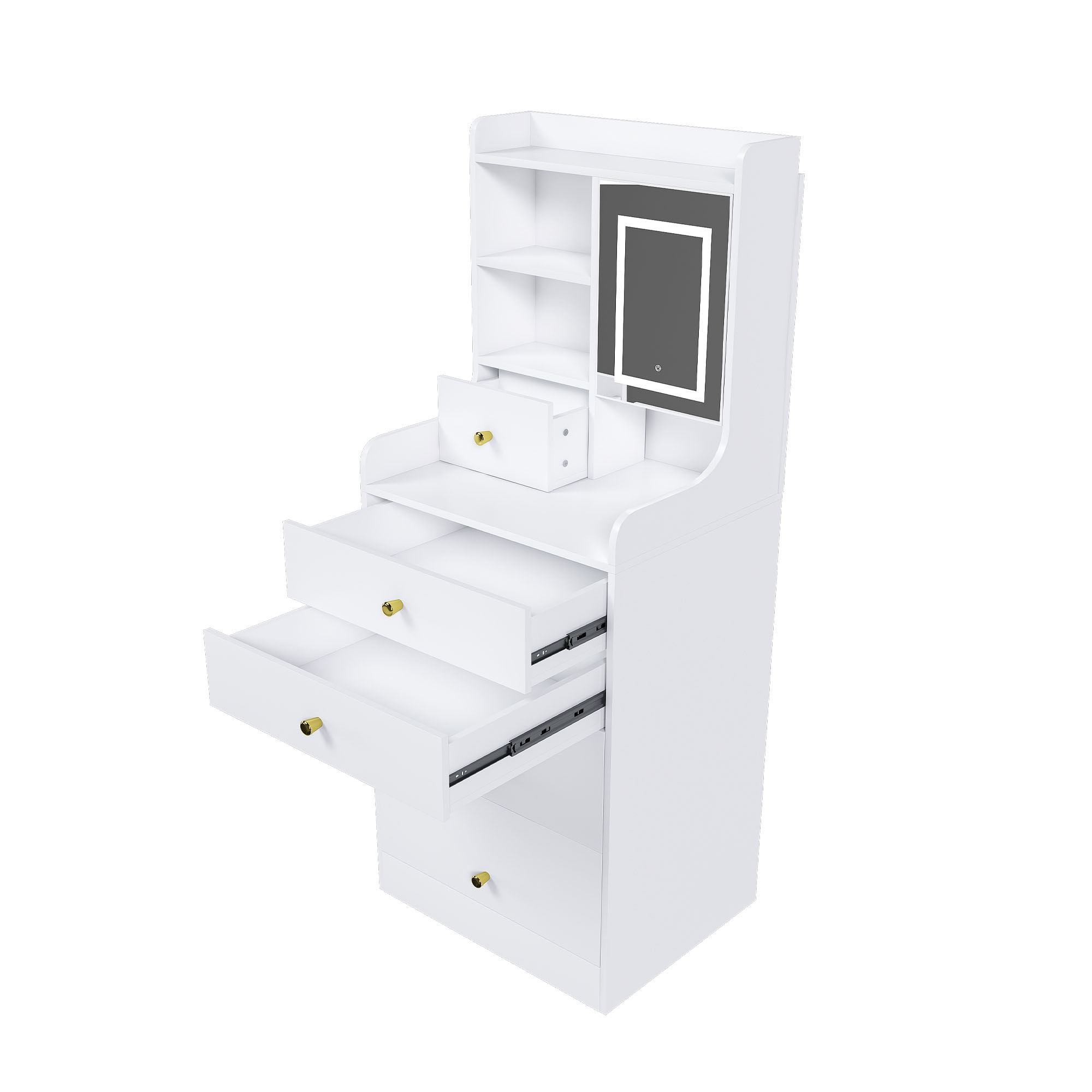 SINOFURN SYB260024BK 19.6-in White Makeup Vanity