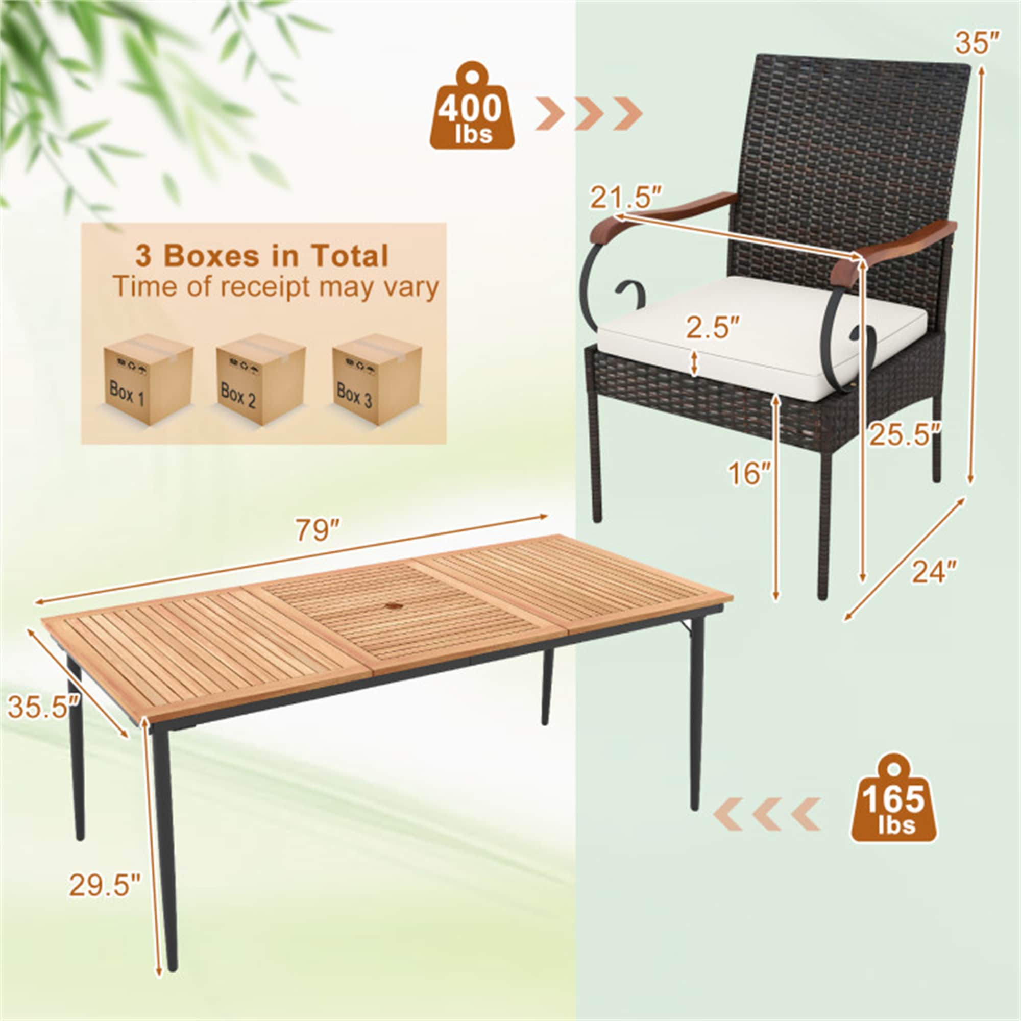 BABOOM BOM-0145ORTPX Patio-Dining-Sets - View #3