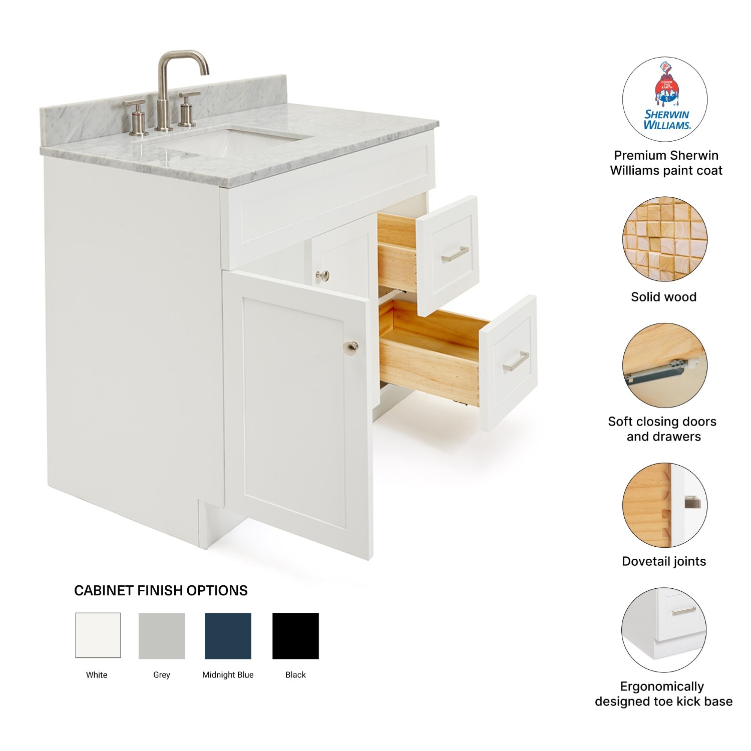 ARIEL F043SLCW2RVOWHT Bath-Vanity-Combo - View #5