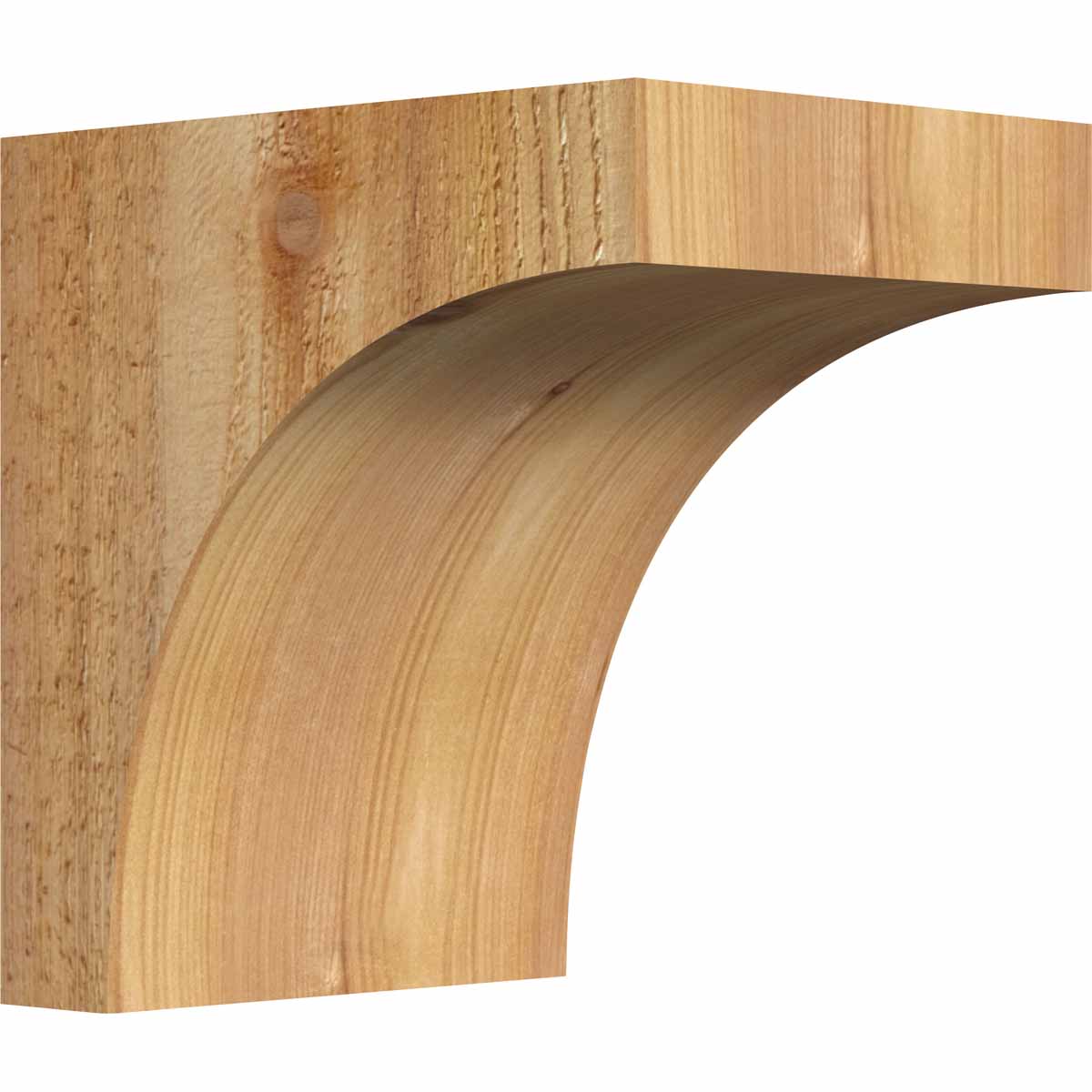 Ekena Millwork COR06X08X08HUN00RWR 6-in x 8-in x 8-in Huntington Unfinished Western Red Cedar Wood Paintable/Stainable Corbel