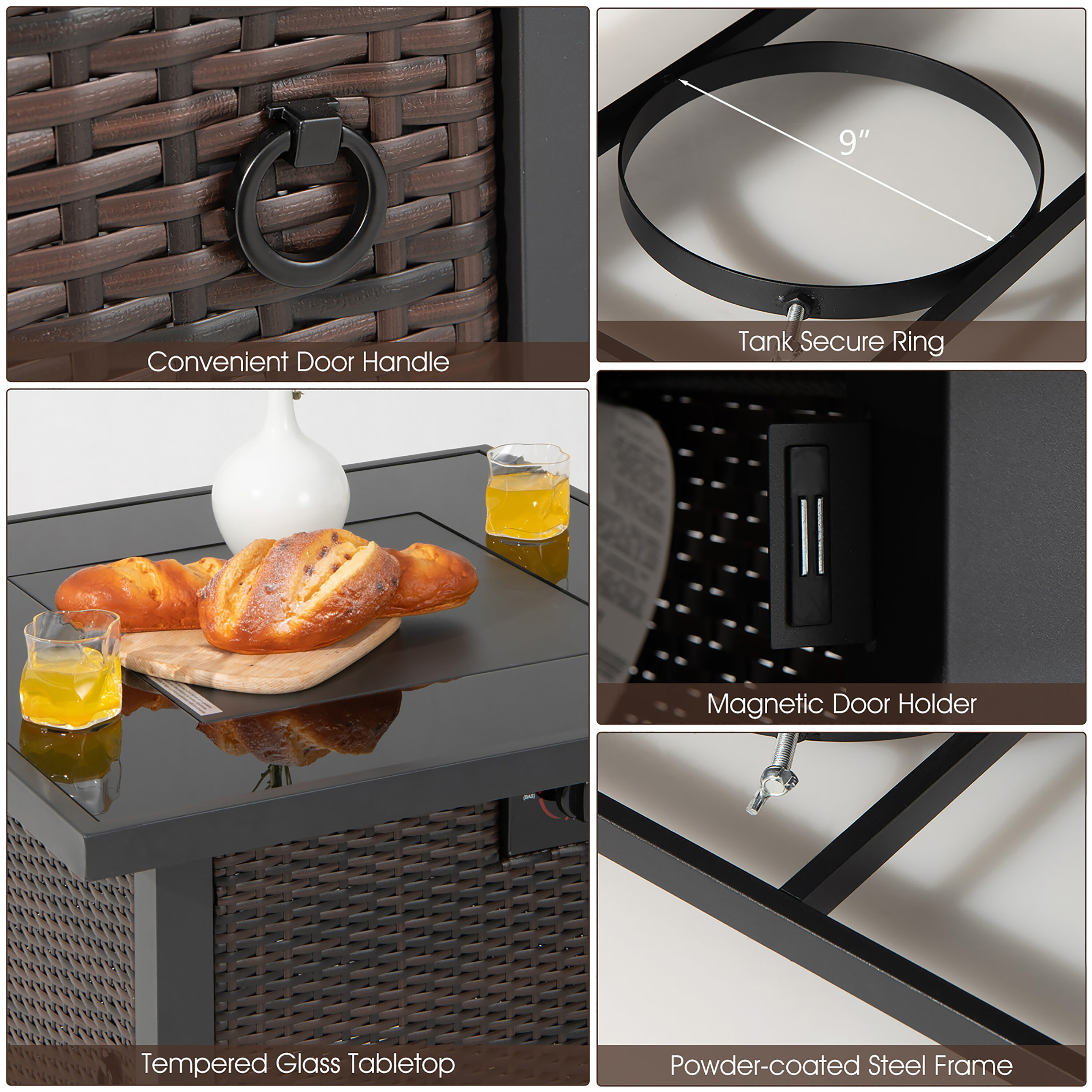 Costway NP10618CF Outdoor-Gas-Firepits - View #2
