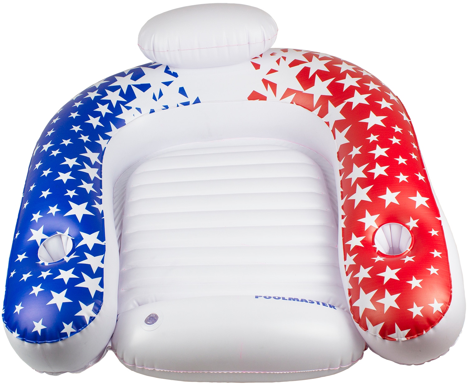 Poolmaster 85593 38-Inches x 36-Inches RED / WHITE / BLUE Inflatable lounger