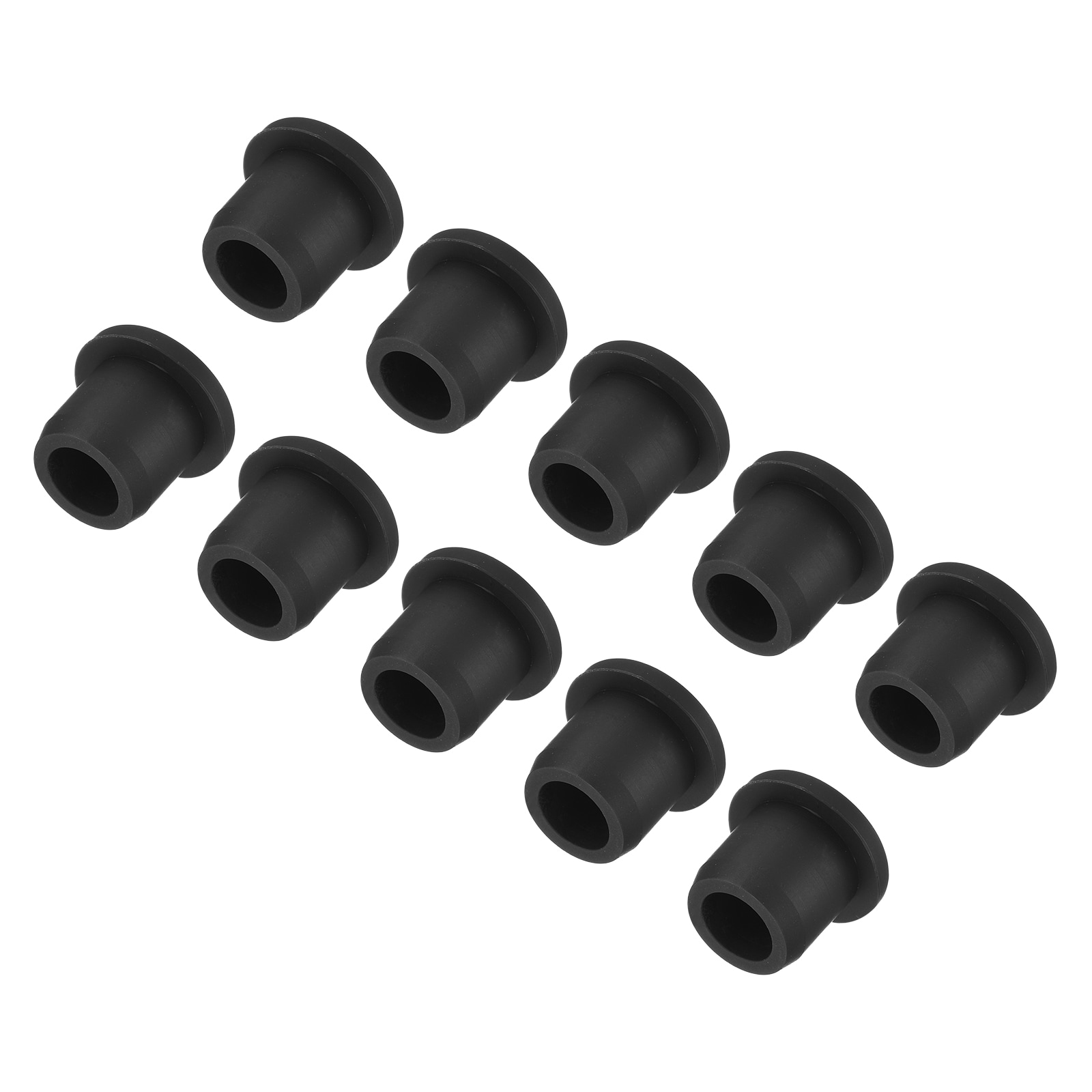 Unique Bargains 10pcs High Temp Silicone Plug Mount Dia 14mm/0.6Inch T Shaped Solid Rubber Stopper Hole Plugs for Coating Plating Waterproof Sealing Plugs Black(OD 18mm/0.71Inch)