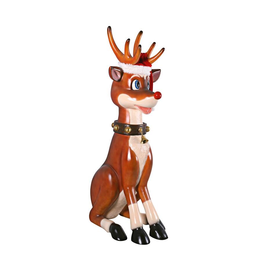 Reindeer Puzzled Funny Christmas Character Pillar Candle