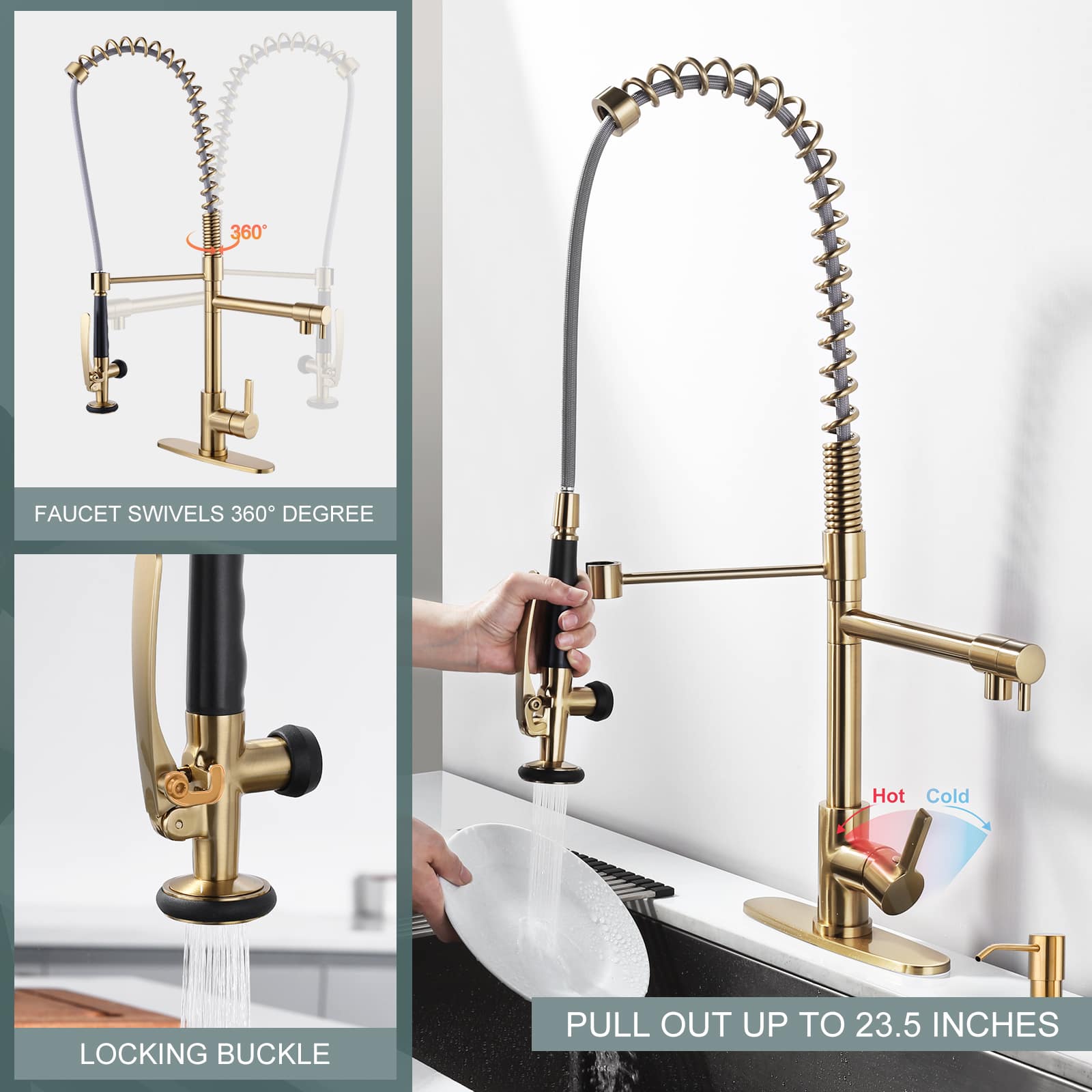 ALEASHA AL-1A20G-S Kitchen-Faucets - View #2