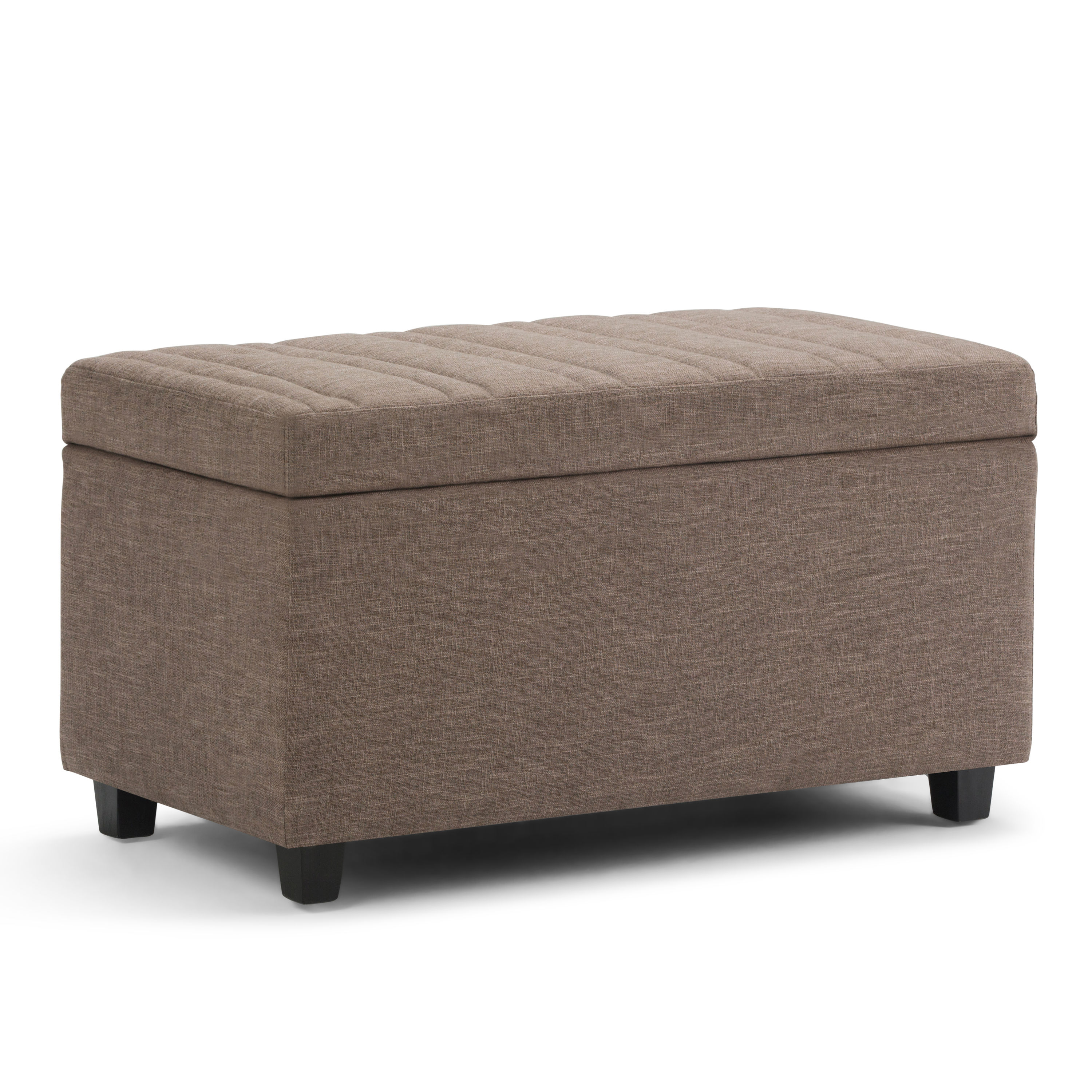 Simpli Home AXCOT-259-BRL Darcy Modern Fawn Brown Storage Ottoman