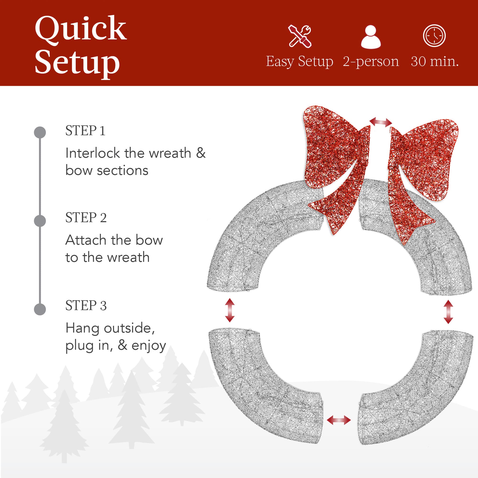 Best Choice Products SKY8482 Artificial-Christmas-Wreaths - View #4