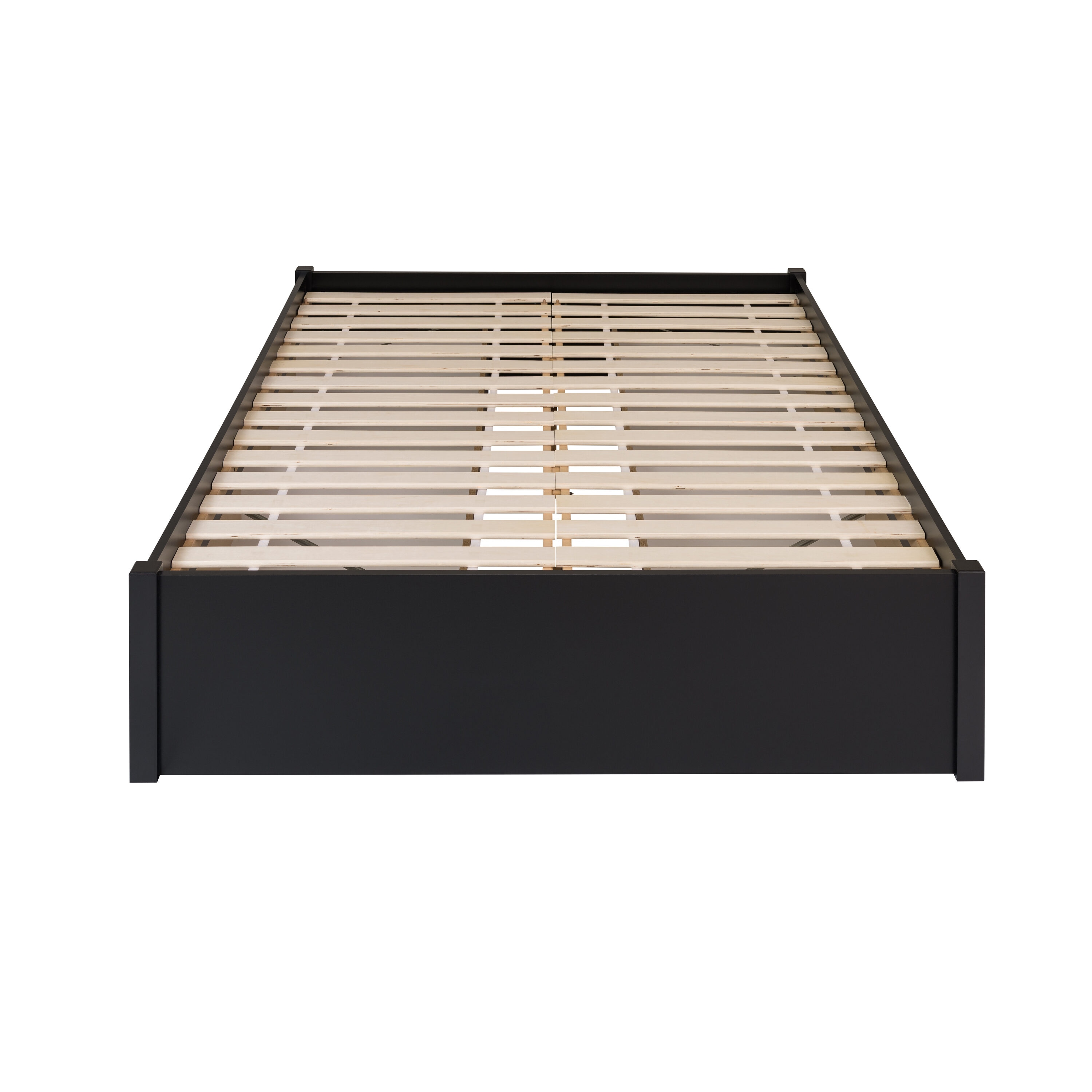 Prepac Select Black Queen Composite Platform Bed With Storage In The ...