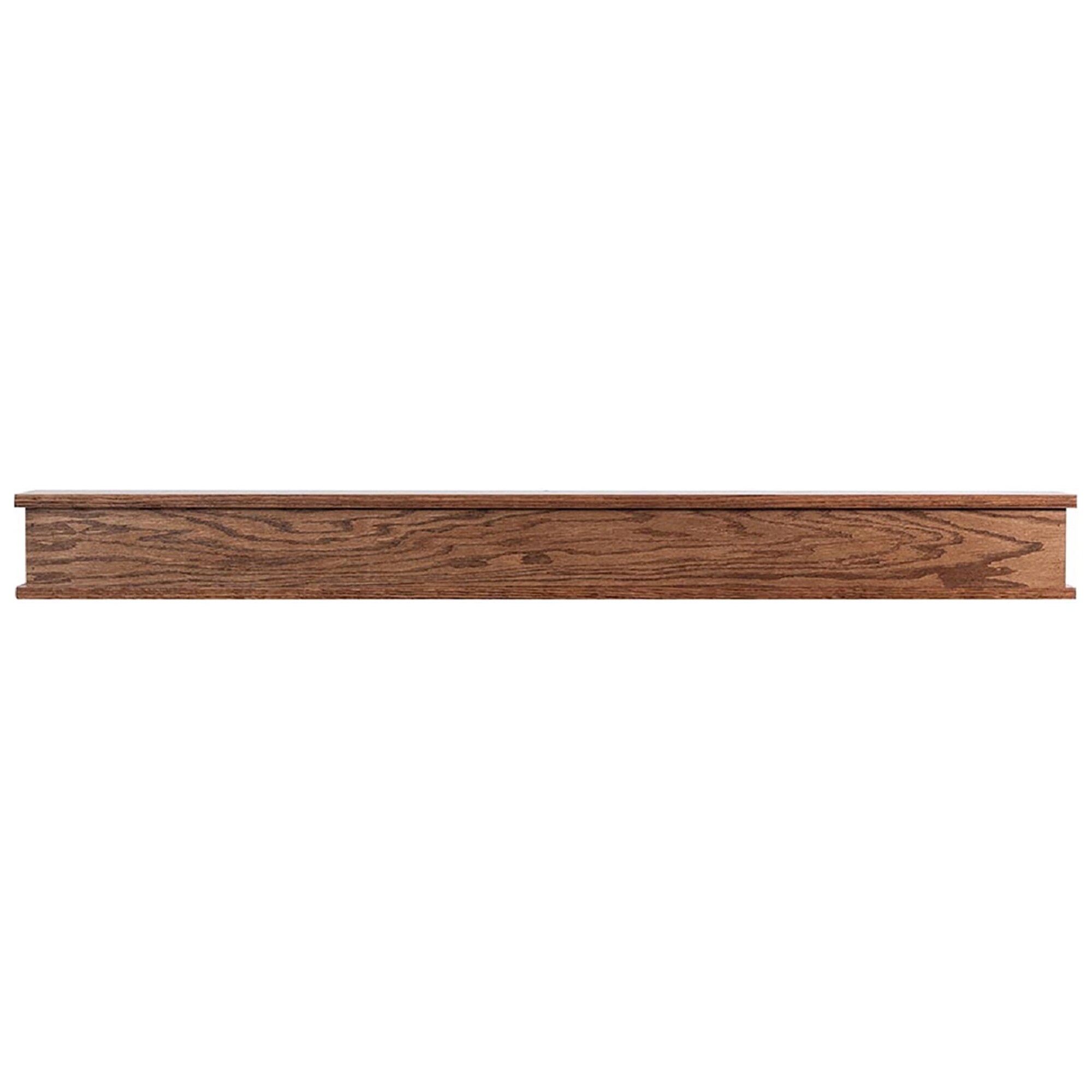 Mantels Direct CHANDLER-60X6-RO-PS 60-in W x 6-in H x 6-in D Provincial Oak Hollow Traditional Fireplace Mantel