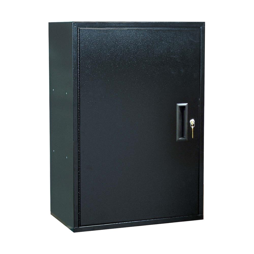 Craftline PL-UC1R-ML Steel Freestanding or Wall-mounted Garage Cabinet in Black (20.5-in W x 30-in H x 12.5-in D)