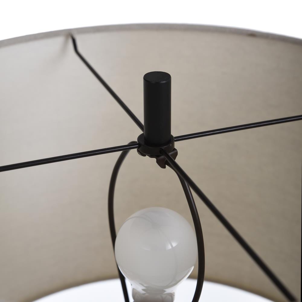 Madison Bronze Finish 61" Floor Lamp with Beige Shade - Adjustable