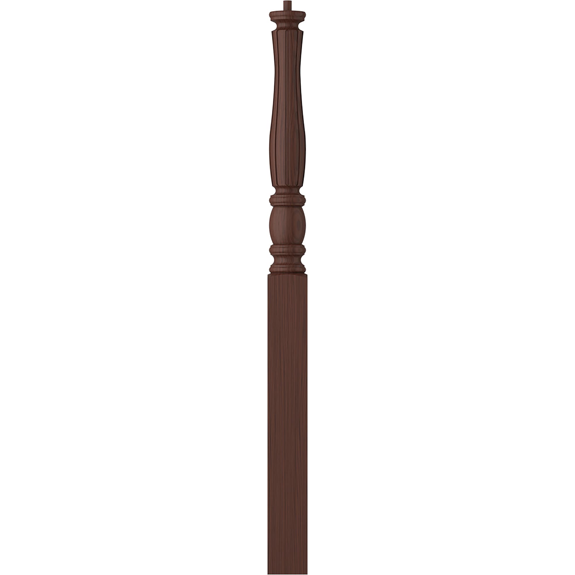 L.J. Smith Stair Systems LJF-3314-W Briarcliffe 3.5-in x 50-in Unfinished Walnut Starting Stair Newel Post