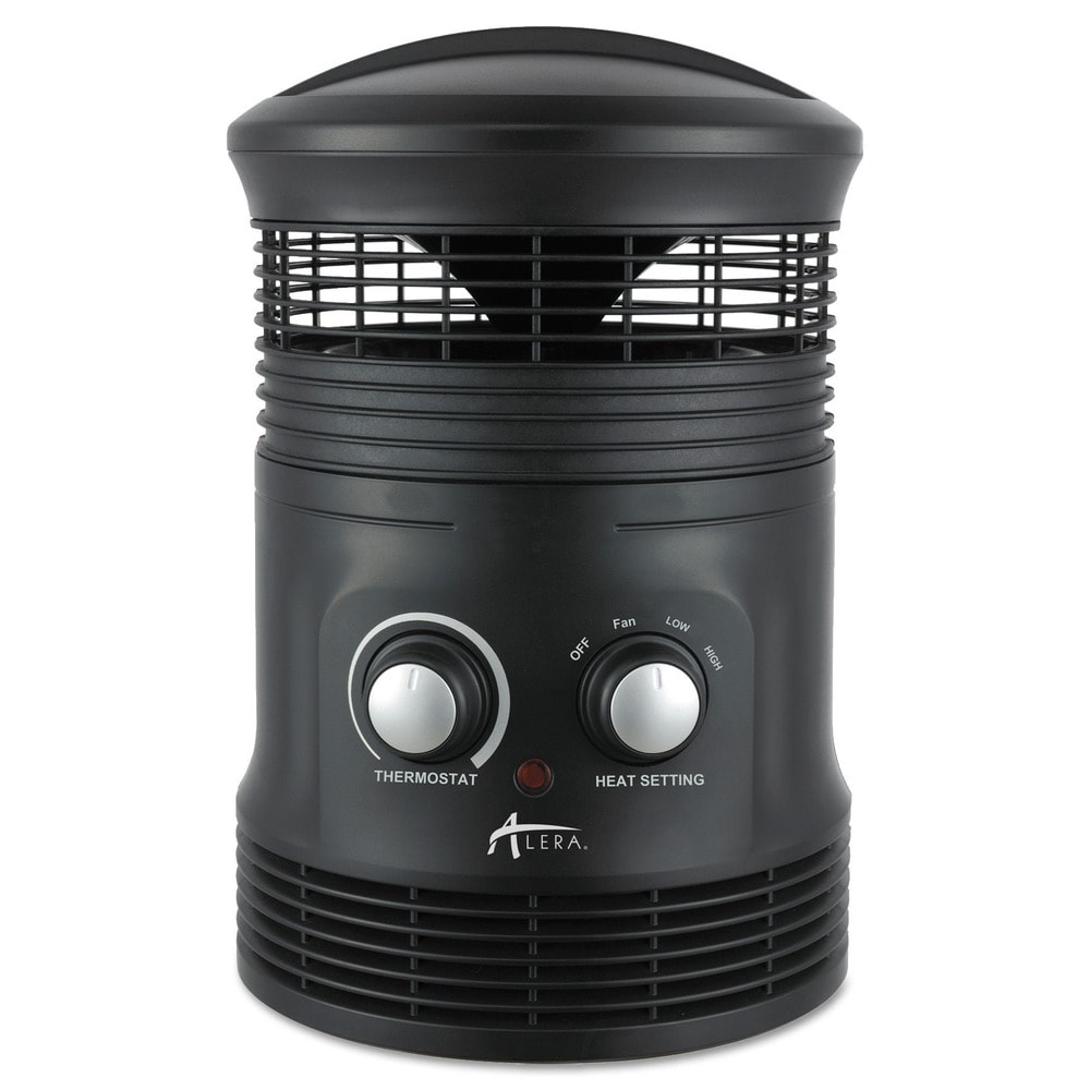 Alera ALENHEFF360B HEFF360B 750W 8 in. x 8 in. x 12 in. 360-Degree Circular Fan Forced Heater - Black