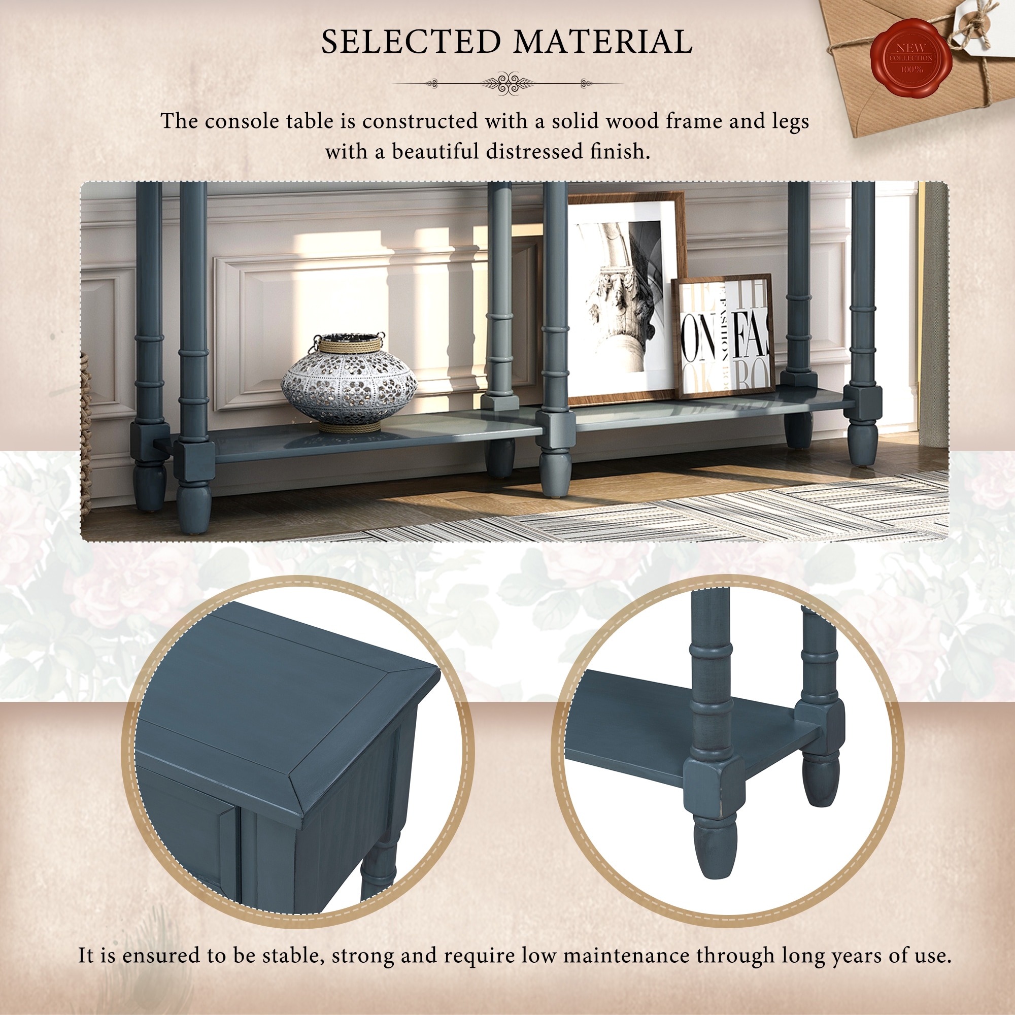 SINOFURN SYA330146BL Console-Sofa-Tables - View #6