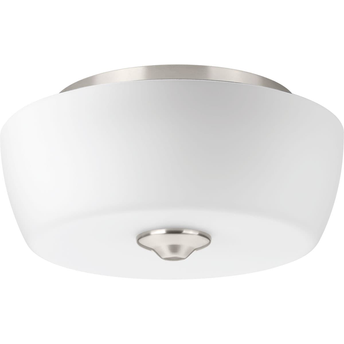 Progress Lighting P350061-009 Leap 2 -Light 14-in Brushed Nickel Flush Mount Light