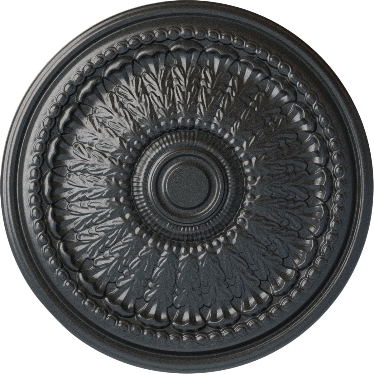 Ekena Millwork CM27BRPES Brunswick 27-in W x 27-in L Painted Pewter Polyurethane Whole Ceiling Medallion