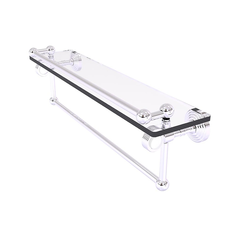 Allied Brass Pacific Grove Polished Chrome 1-Tier Brass Wall Mount Bathroom Shelf Allied Brass Pacific Grove Polished Chrome 1-Tier Brass Wall Mount Bathroom Shelf