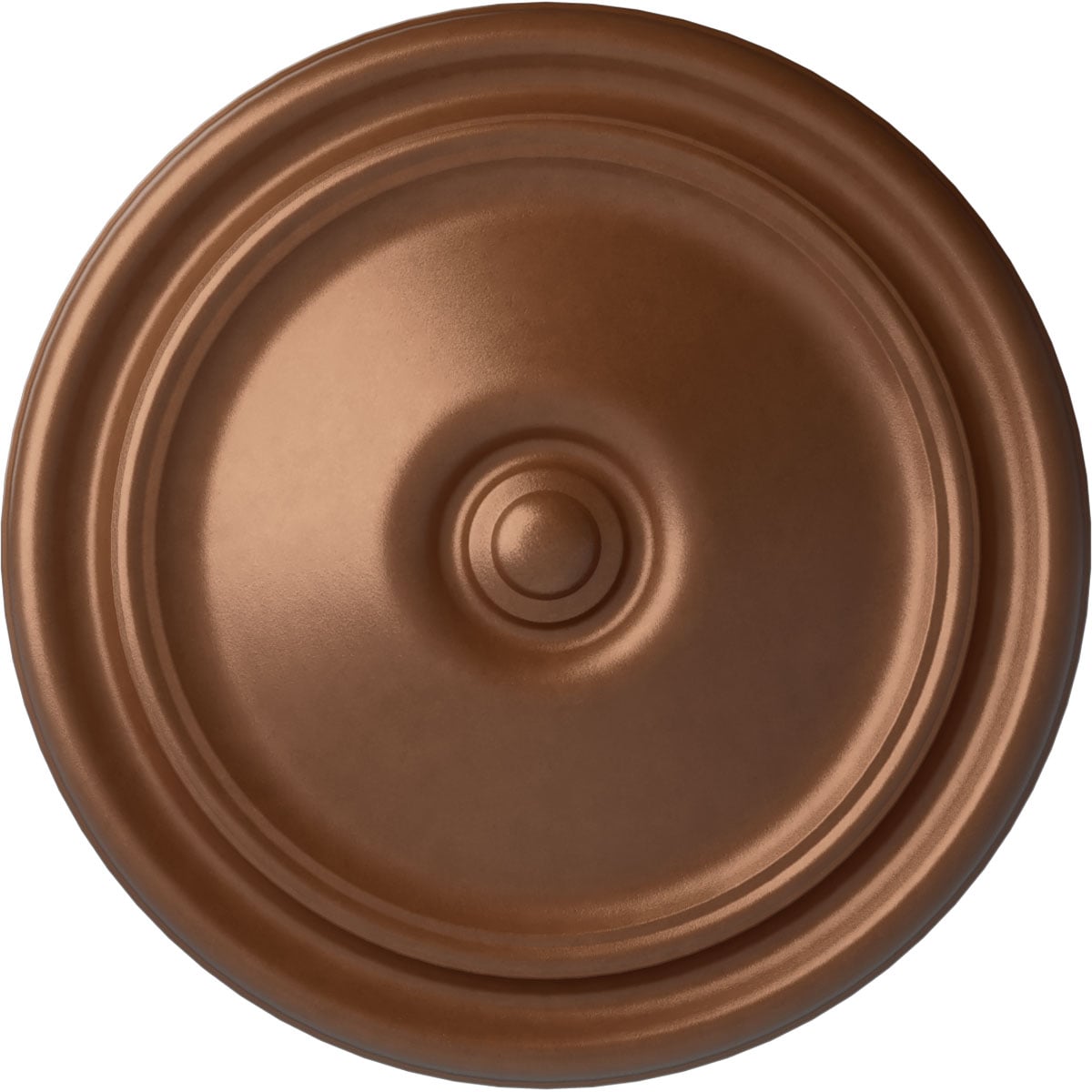 Ekena Millwork CM12REPOS Reece 12-in W x 12-in L Painted Polished Copper Polyurethane Whole Ceiling Medallion