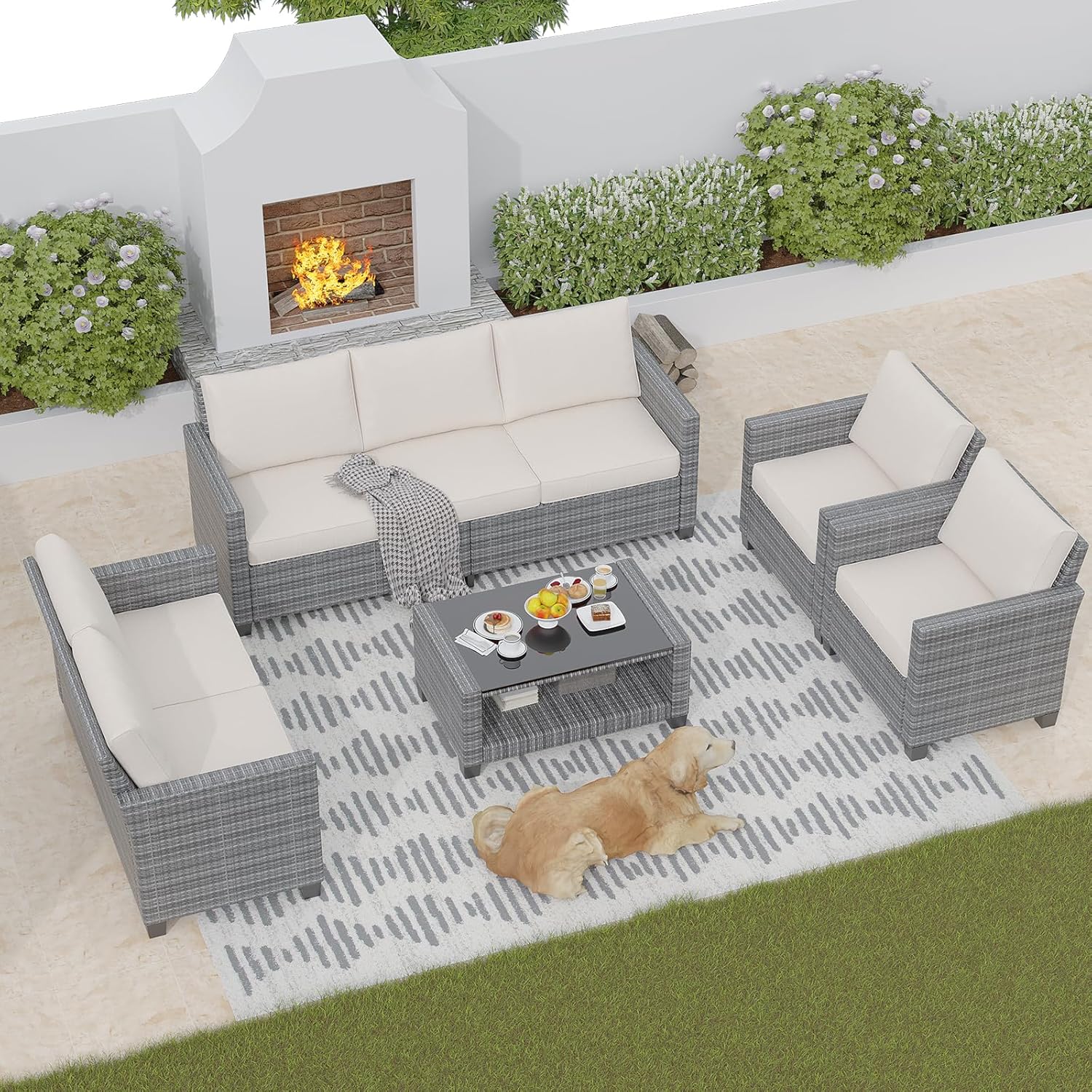 Qeetex LHF-DYQ-PHO-12OC7BEN Patio-Dining-Sets - View #3