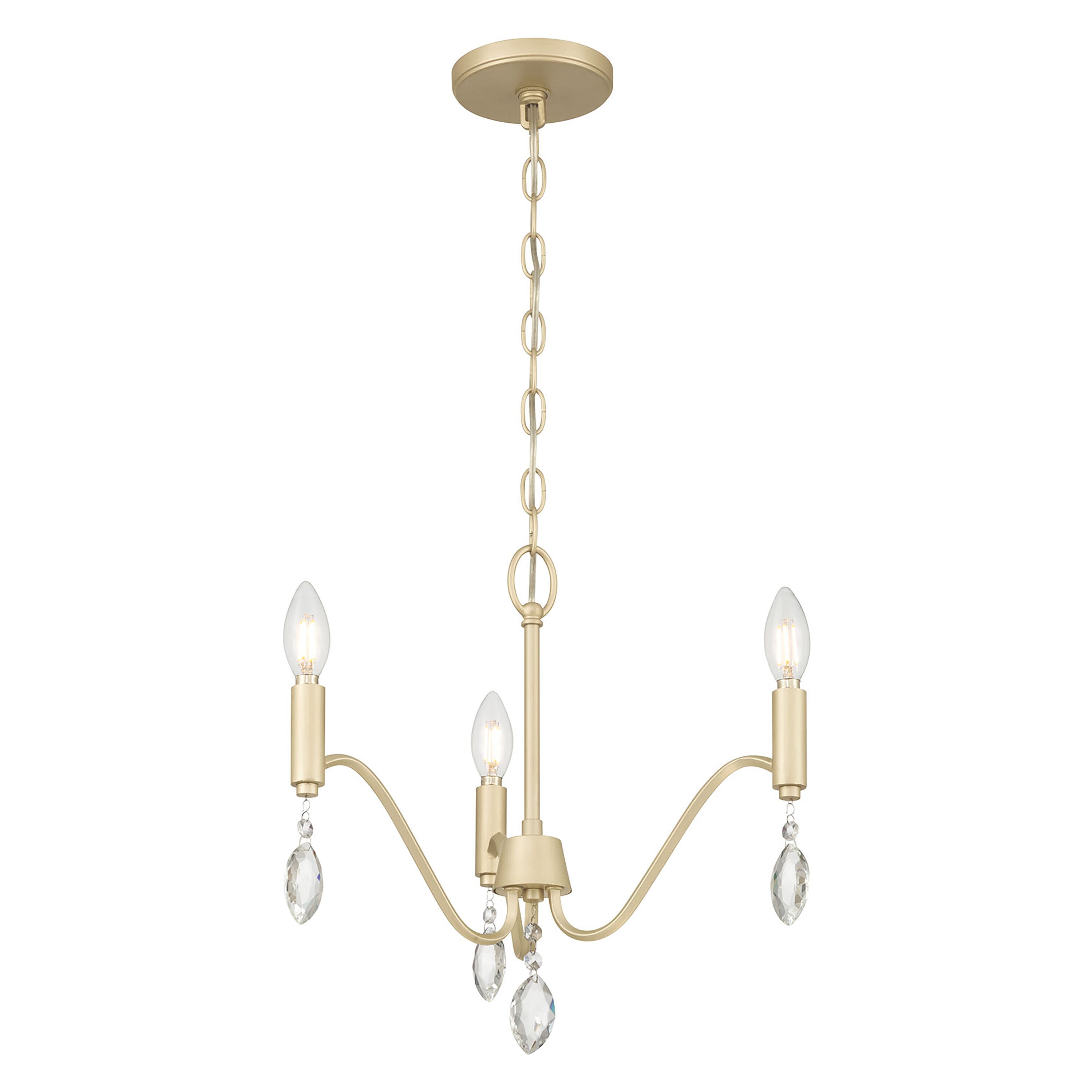 Millennium Lighting Aureline 3 -Light Distressed Gray Metal Chandelier ...