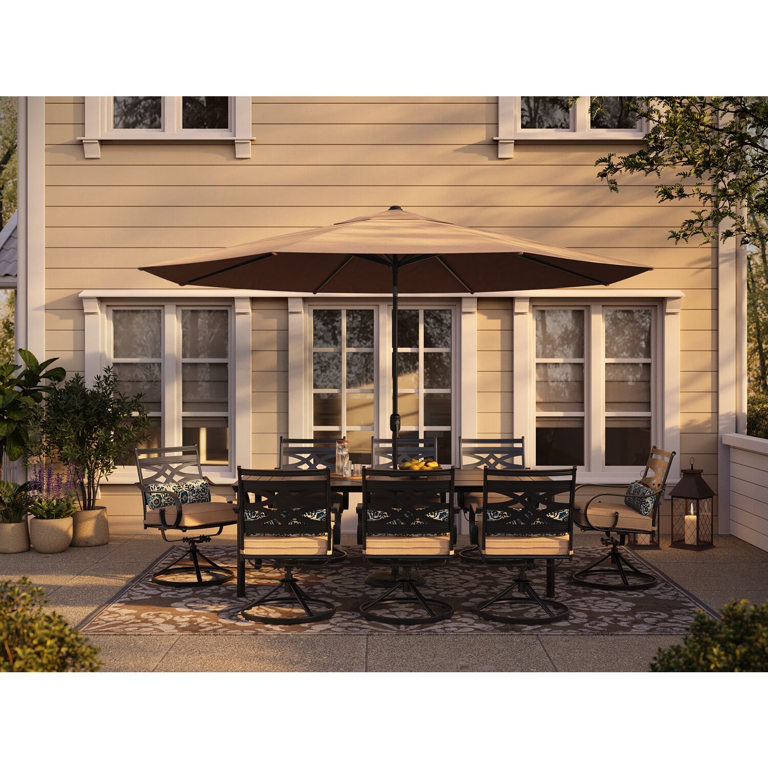 Hanover MCLRDN3PCSW2-TAN Patio-Dining-Sets - View #6