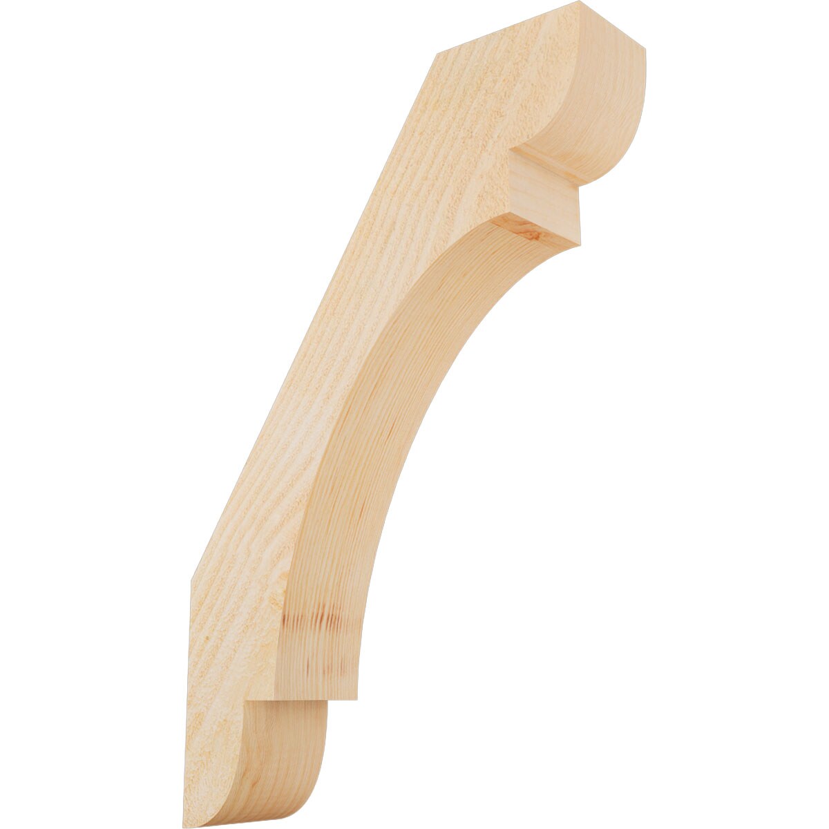 Ekena Millwork BRC04X16X24OLY00RDF 4-in x 16-in x 24-in Douglas Fir Unfinished Wood Olympic Rough Sawn Knee Brace