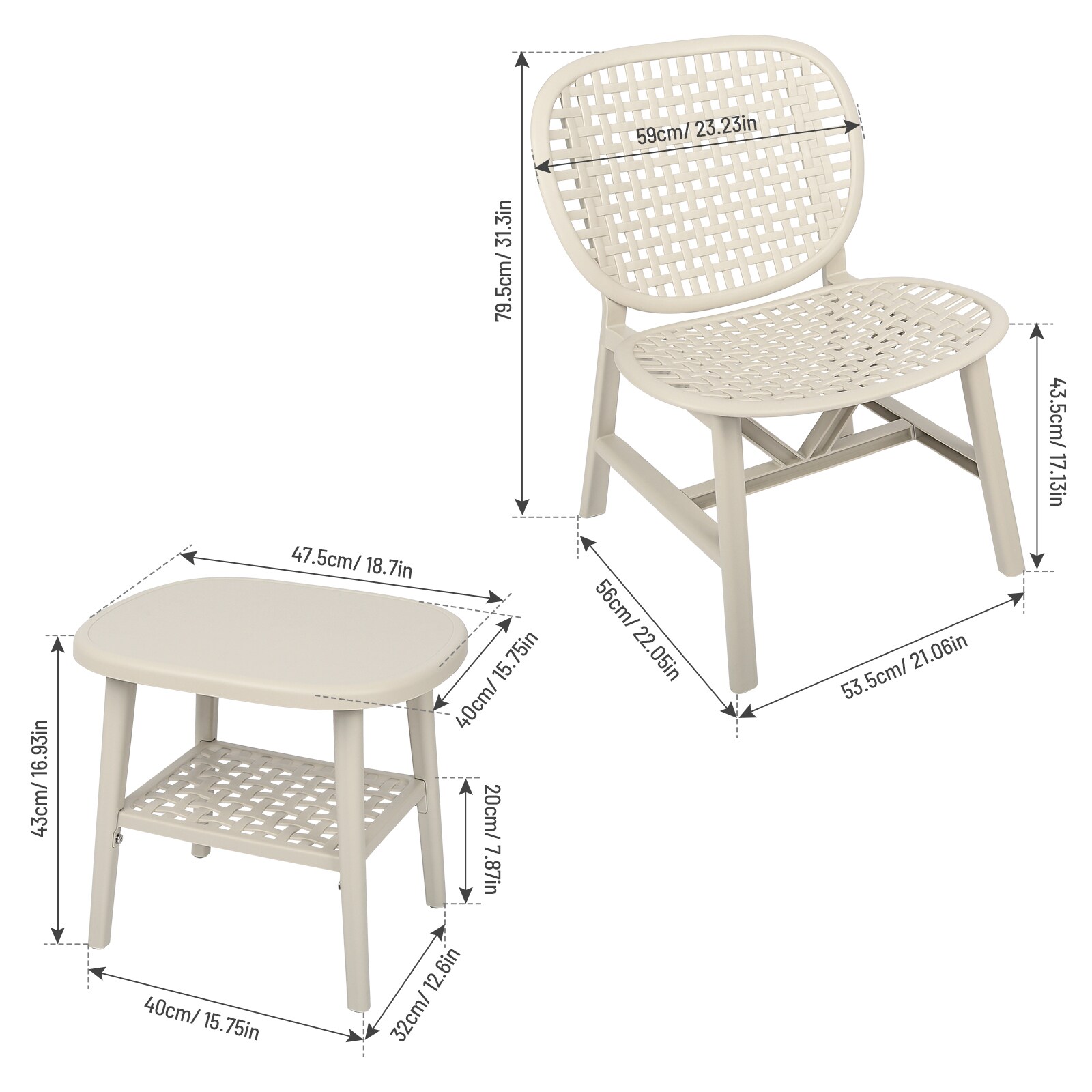 Miki Shinly FCP-7235-04QI Patio-Conversation-Sets - View #10