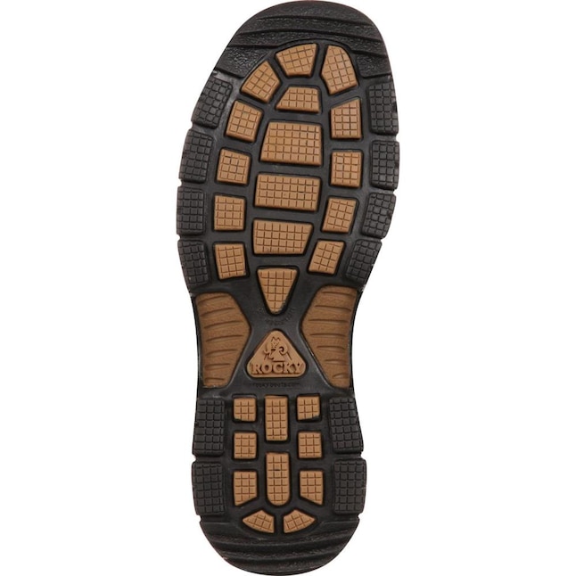 Rocky Mens Dark Brown Waterproof Steel Toe Work Boots Size: 10 Medium ...