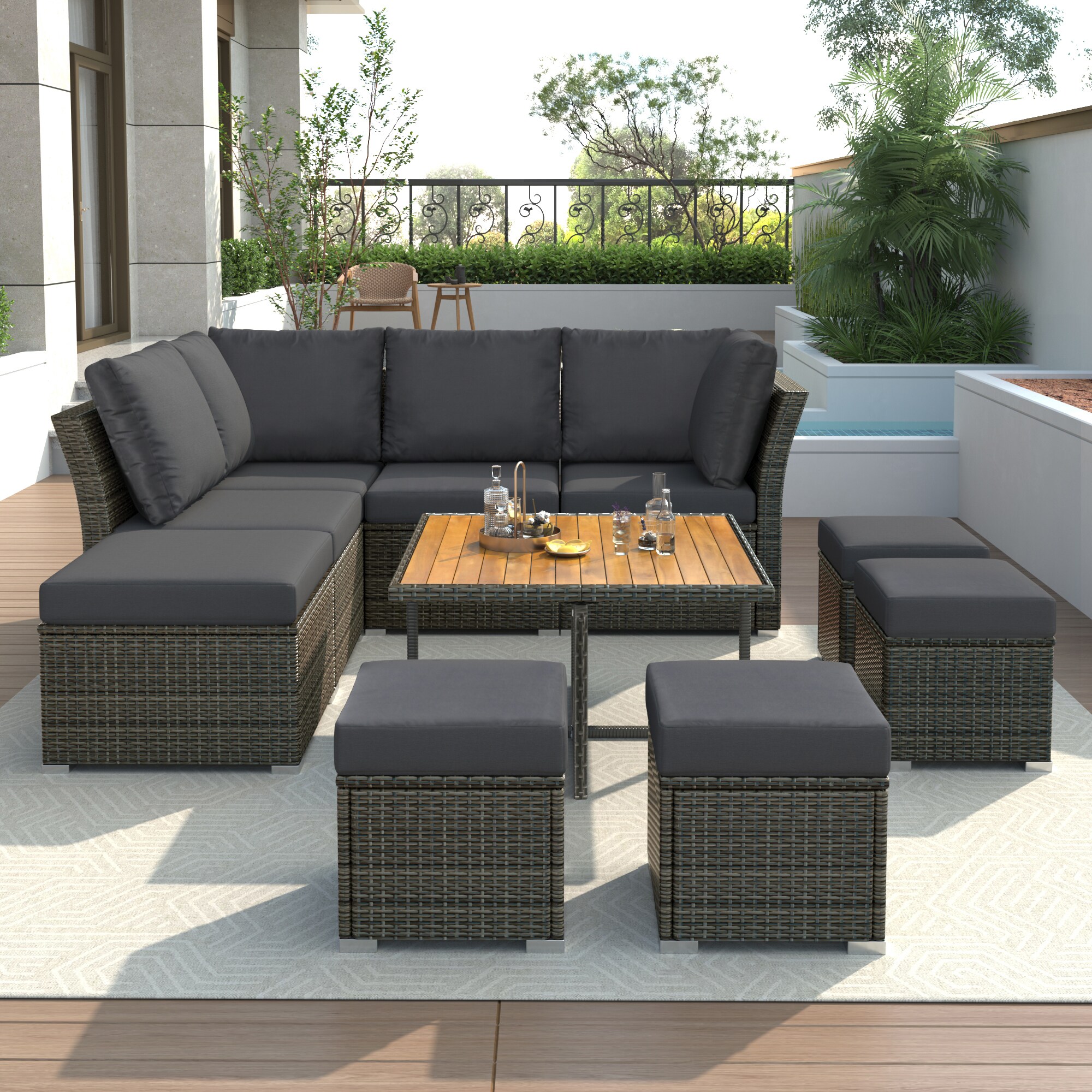 Nestfair AUST0378E Patio-Sofas-Daybeds - View #7