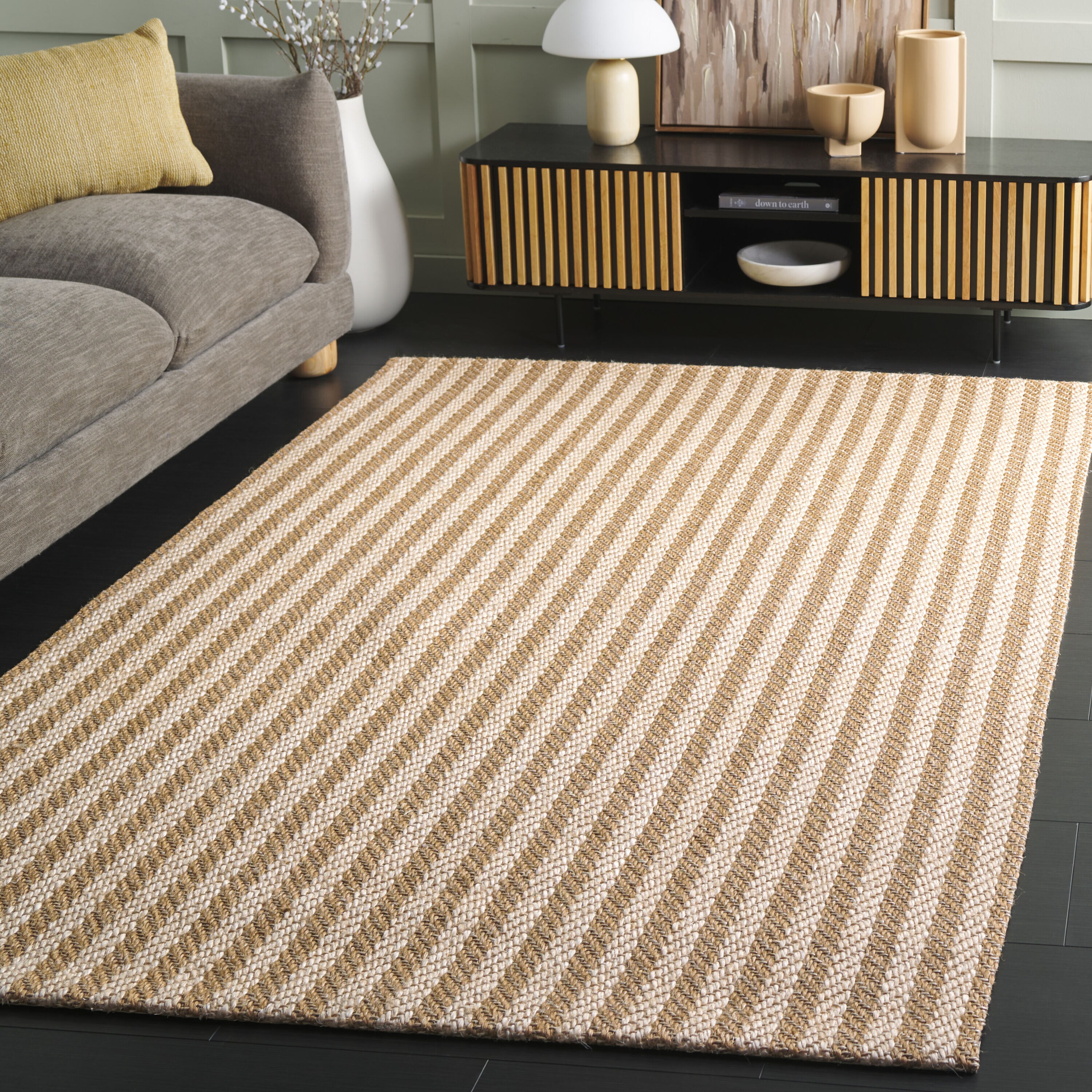  Natural Fiber 528 Natural/Ivory Contemporary 5ft x 8ft Medium Rectangle Rug