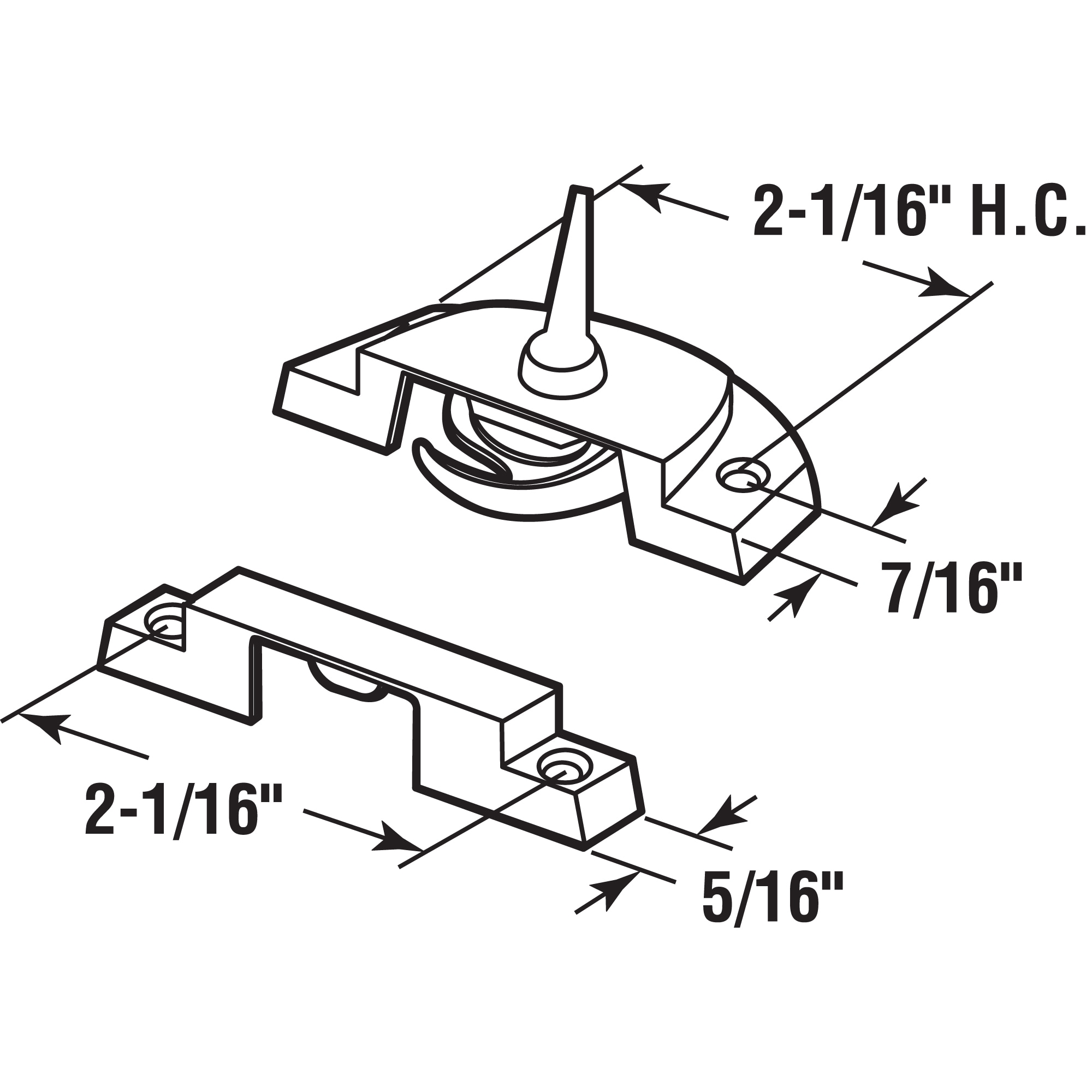 Prime-Line F 2588 Horizontal-Sliding-Window-Sash-Locks - View #3