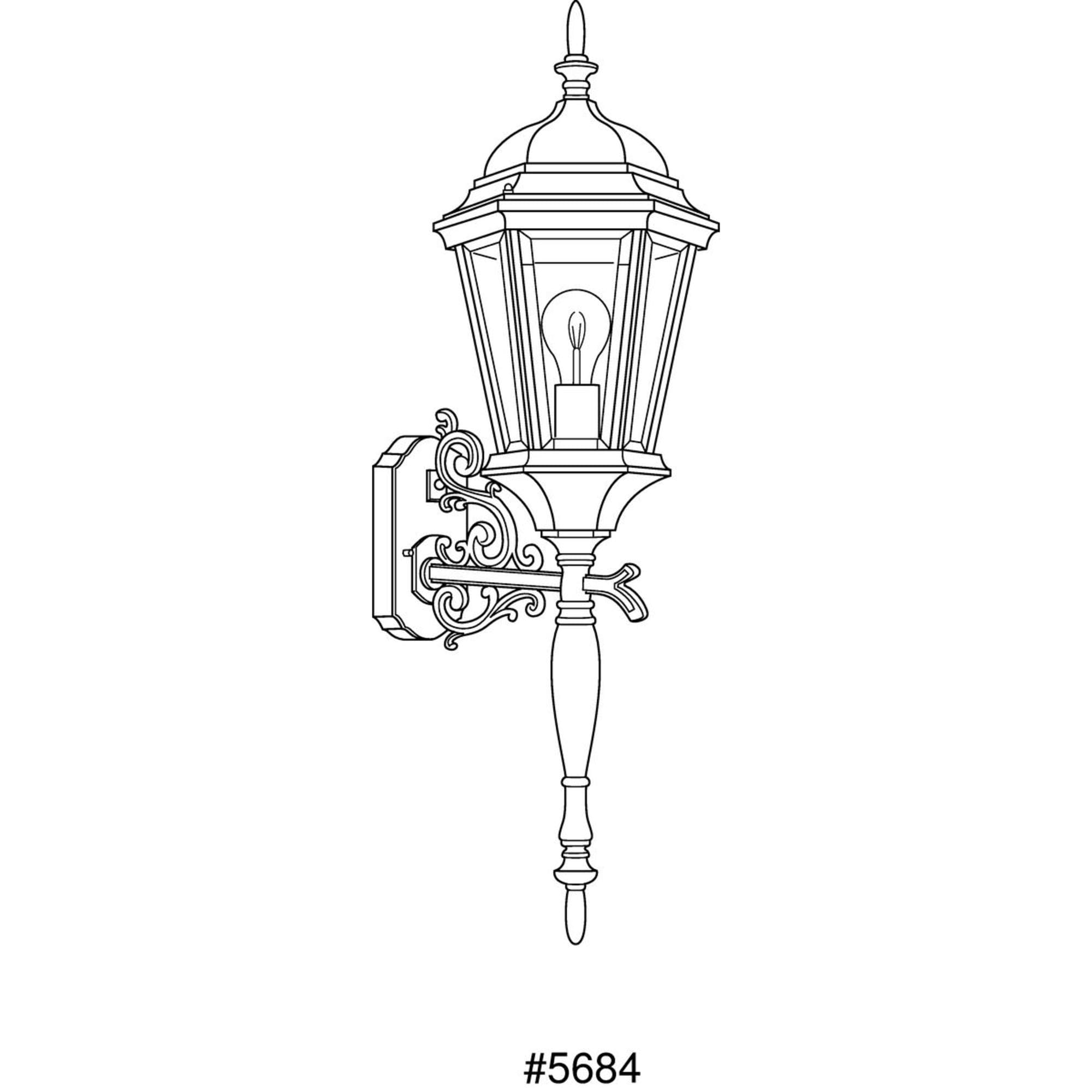 Welbourne Black Aluminum Outdoor Wall Lantern Sconce