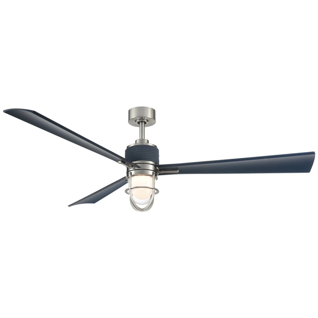 Minka Aire Nauticus 65-in Brushed Nickel Wet LED Uncovered Outdoor Ceiling Fan With Light and Remote Control Included Sansujyuku sansujyuku.com