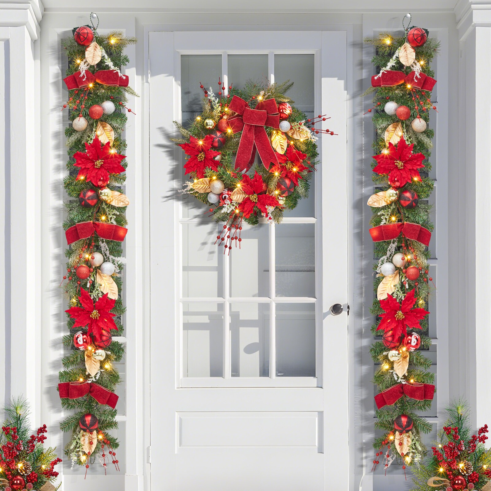 Der Rose JXNFW-PHK-34PSCQRT Artificial-Christmas-Garland - View #4