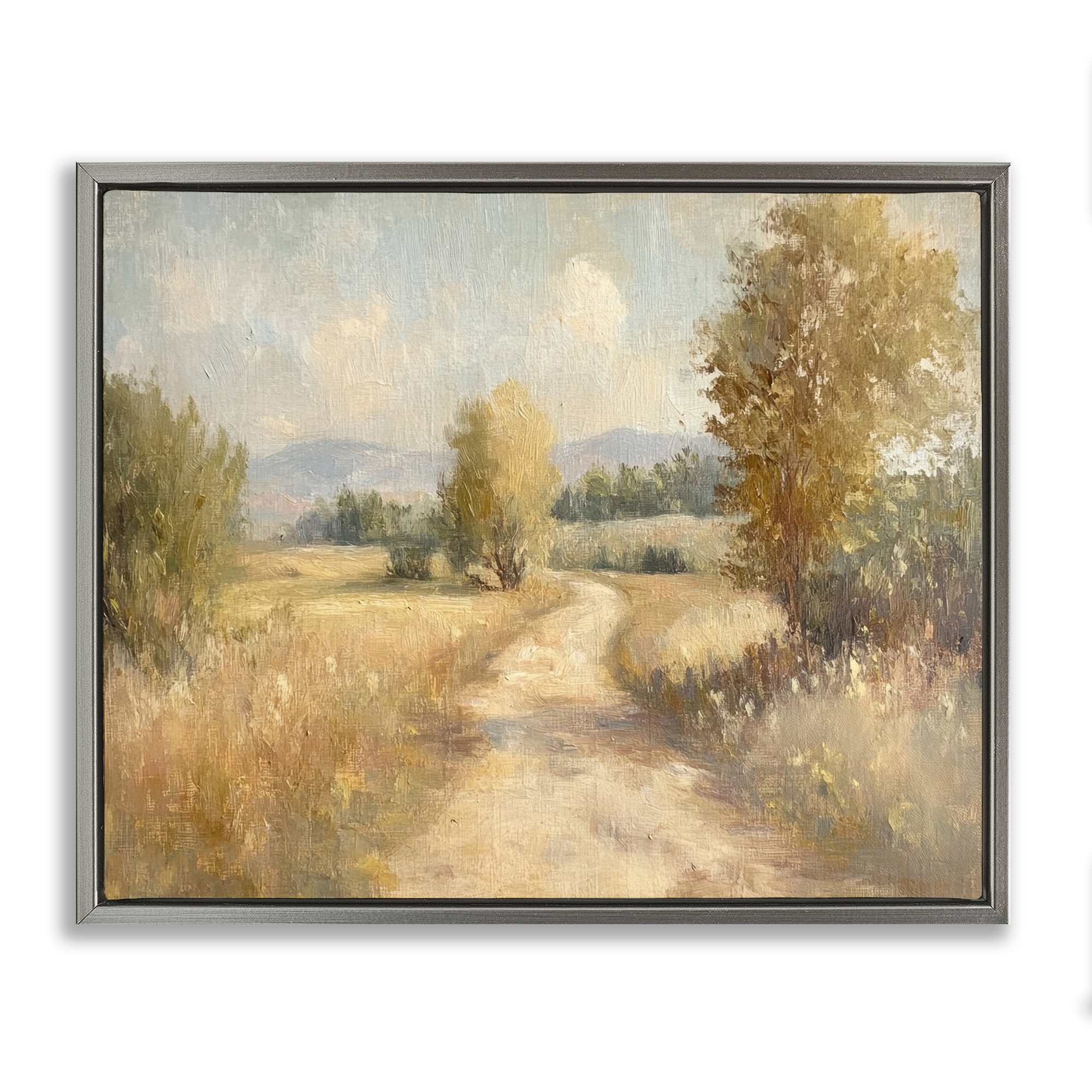 Stupell Industries BT-803-FFL-24X30 Gravel Road Landscape Floating Frame design by Petal Prints Design