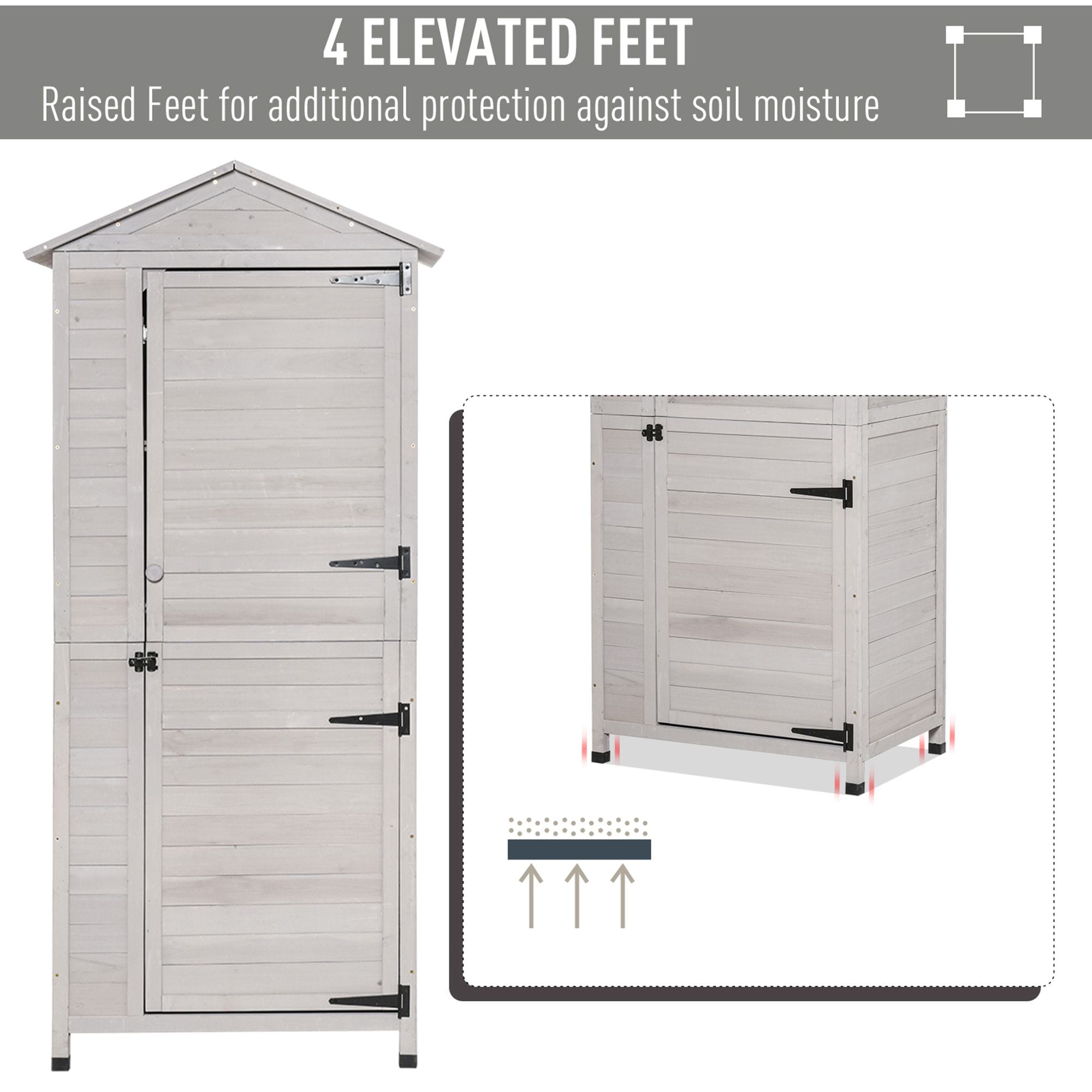 Outsunny 845-360 Wood-Storage-Buildings - View #8