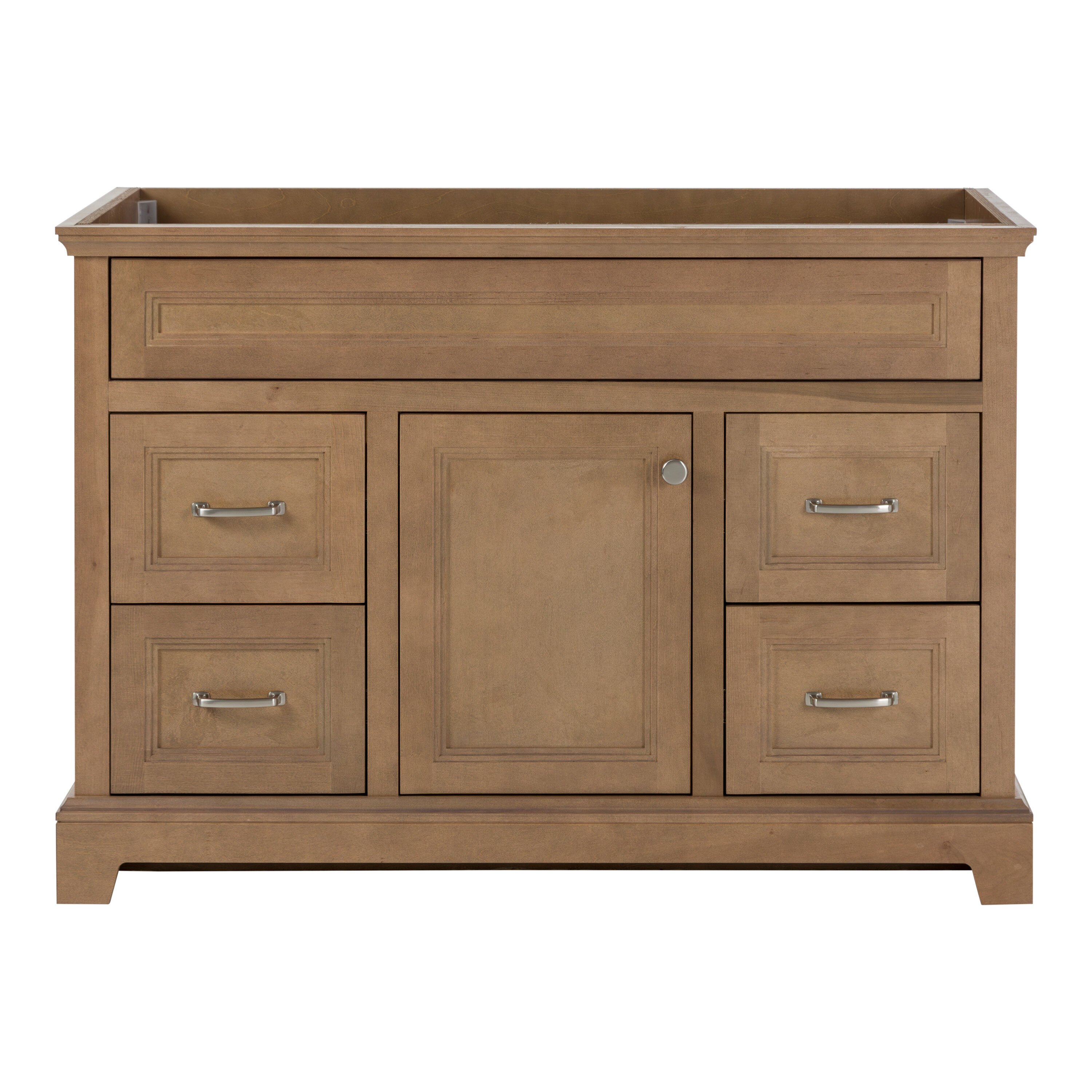 Merrill 48-in Sand Bathroom Vanity Base Cabinet without Top in Brown | - Style Selections W027848P1-SD