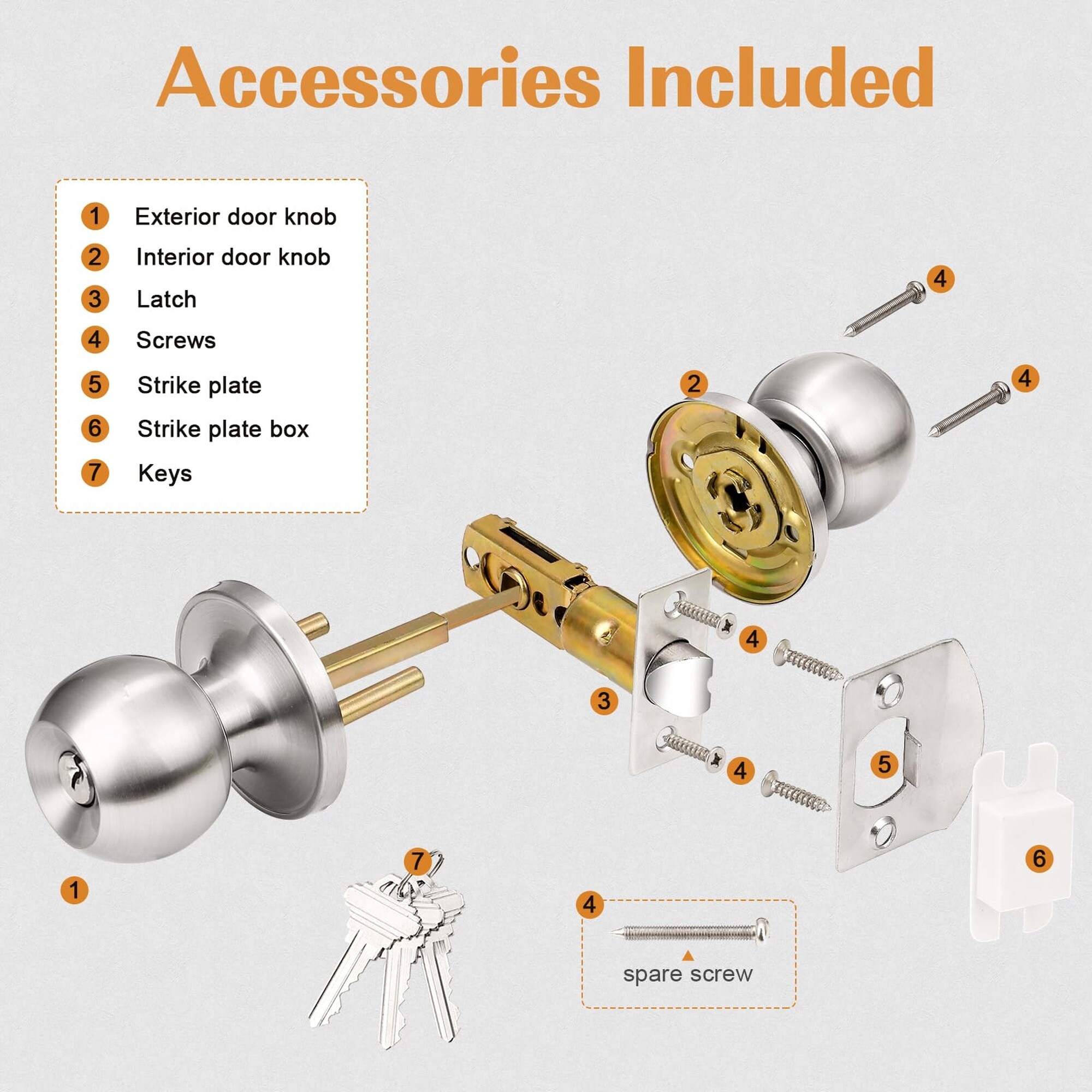 Numhew NHWILL91518 Door-Knobs - View #6