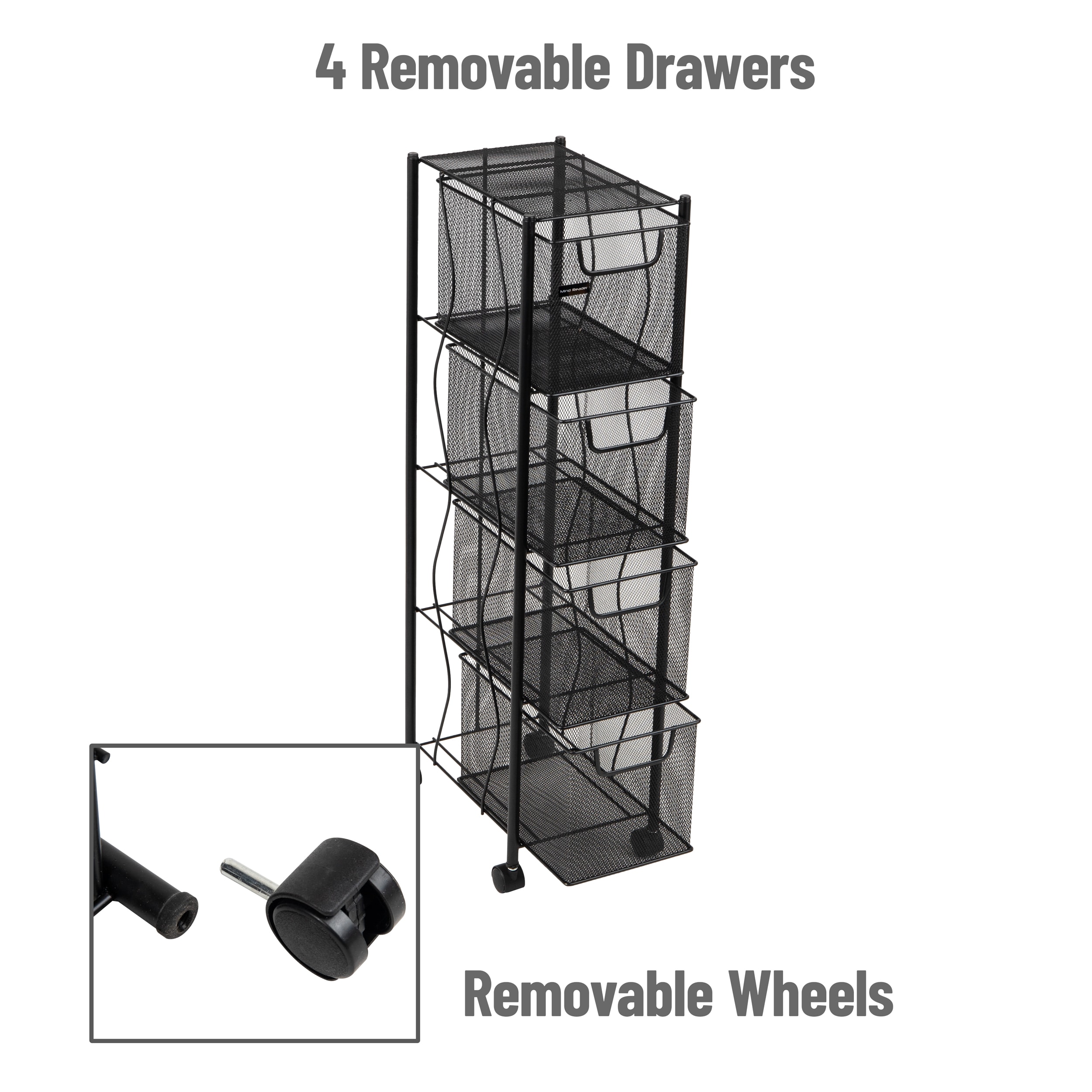 Mind Reader 4OPDR-BLK Office-Carts - View #5